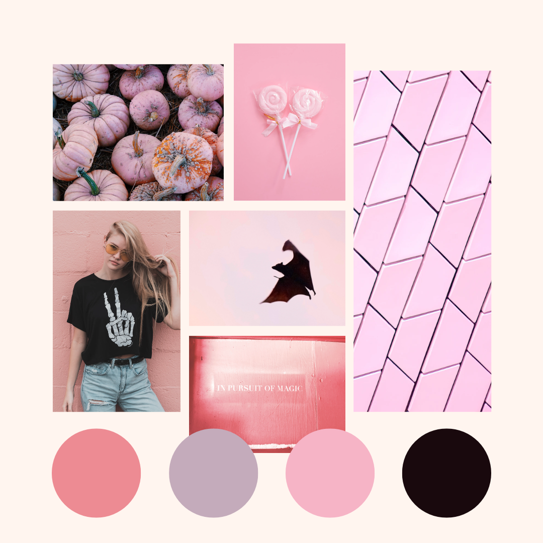 Pink Halloween Mood Boards
