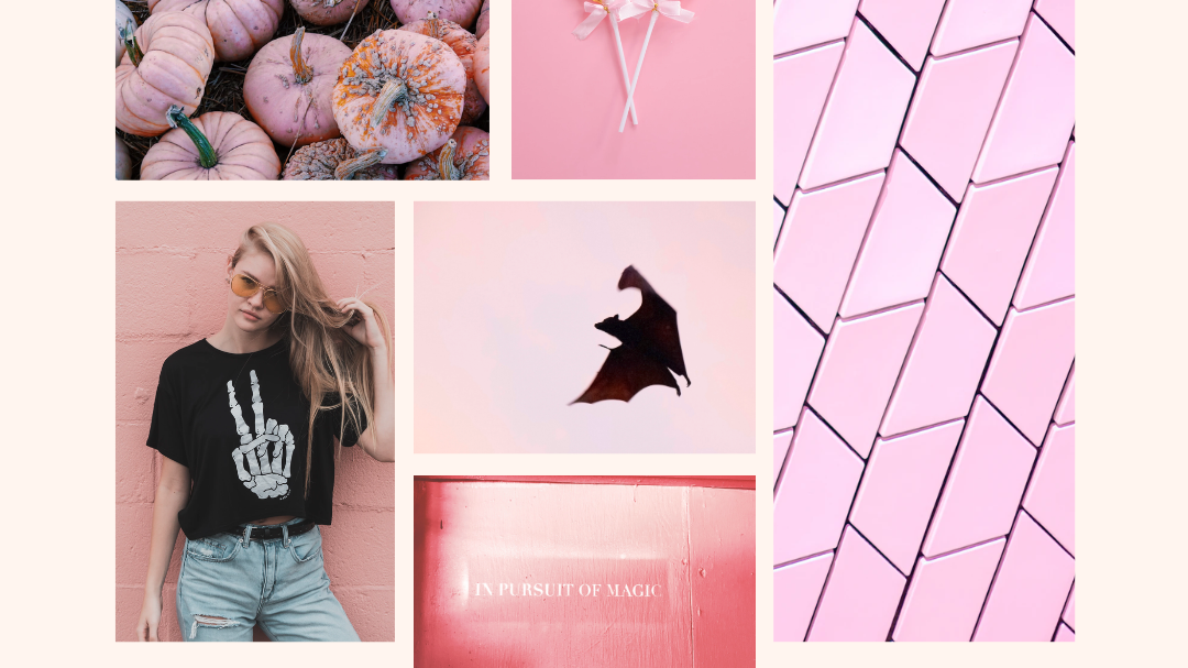 Pink Halloween Mood Boards