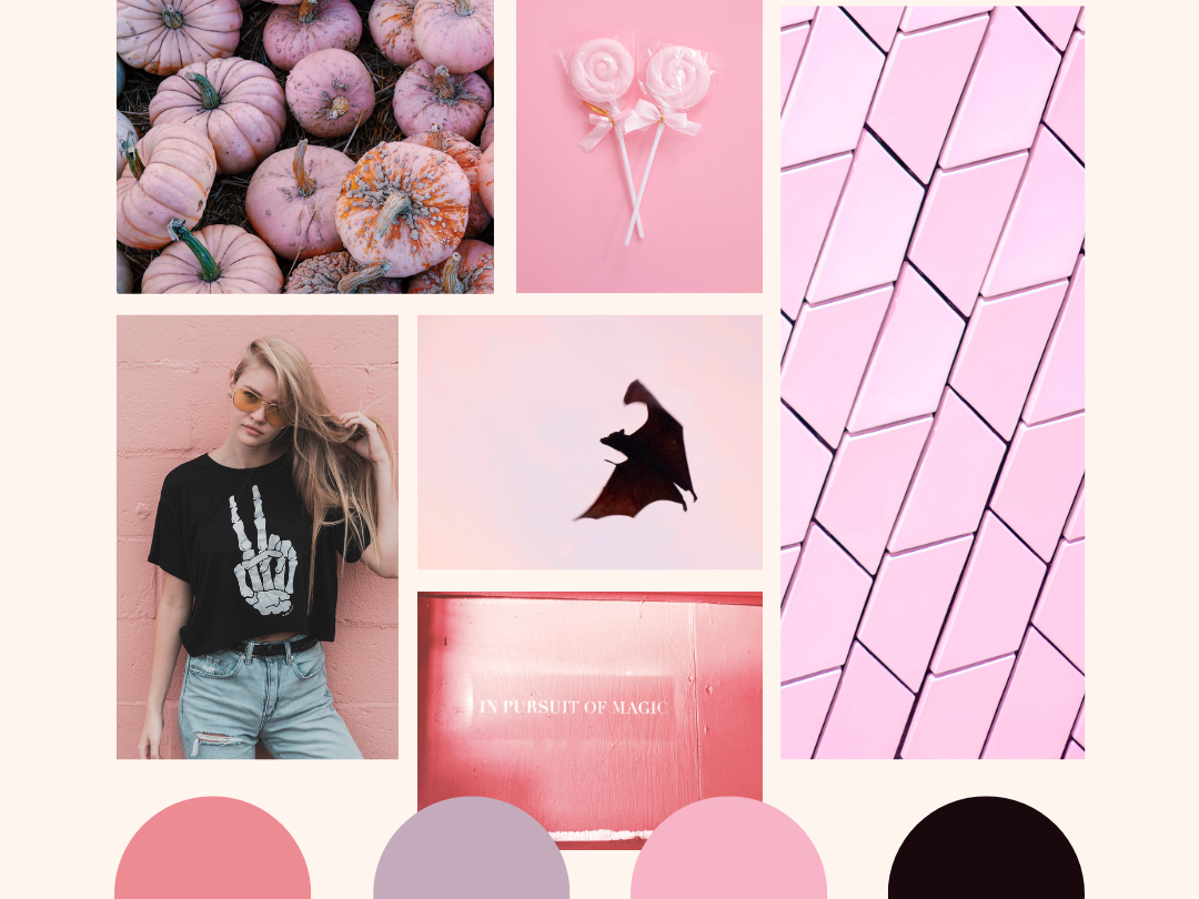 Pink Halloween Mood Boards
