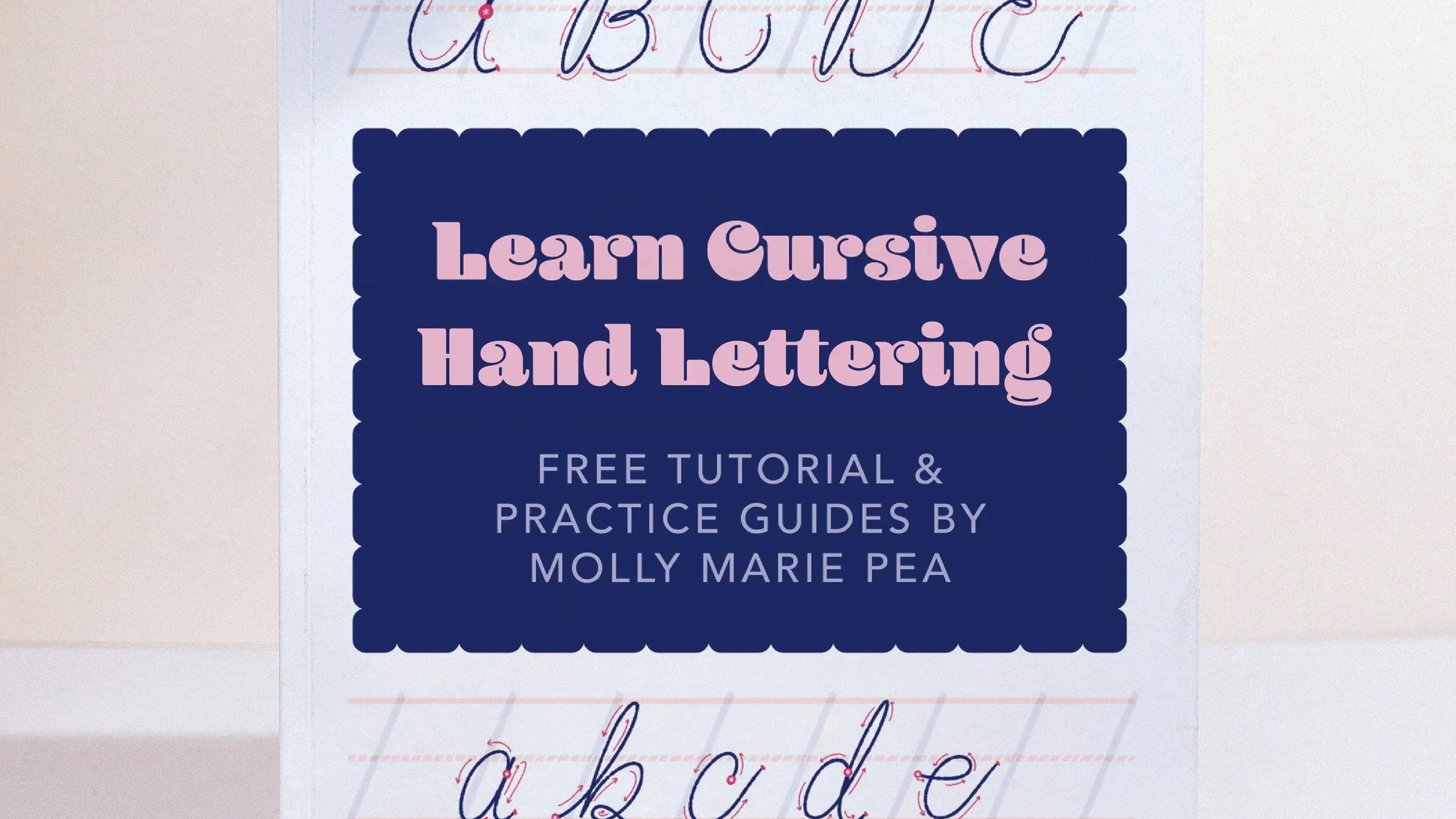 Not Cursive Hand Lettering Learn Cursive Hand Lettering Tutorial and Guides – Molly Marie Pea