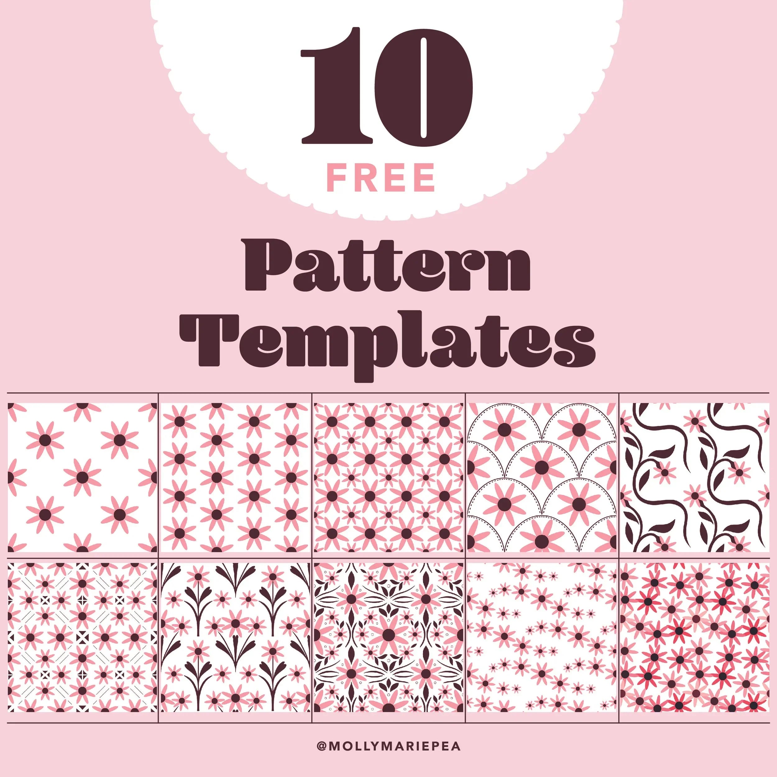 10 Free Surface Pattern Design Templates for Procreate – Molly Marie Pea