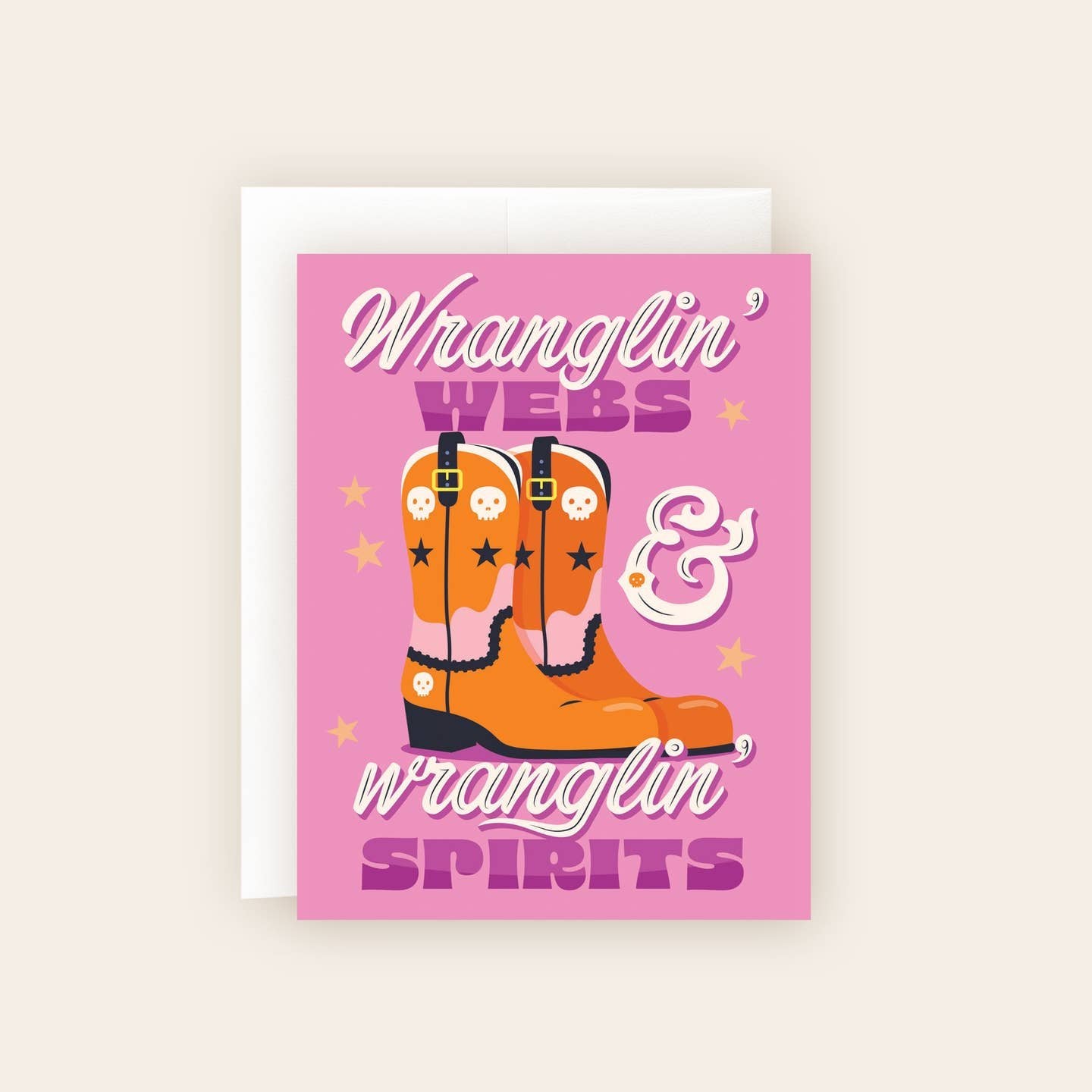Wranglin' Webs Wranglin' Spirits Halloween Card