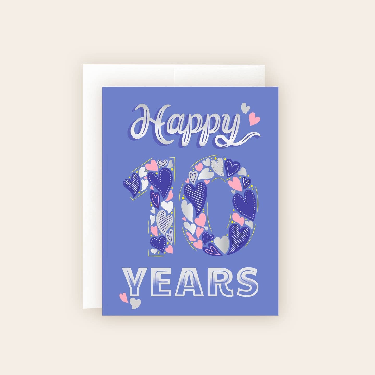 Happy 10 Years Anniversary Milestone Card