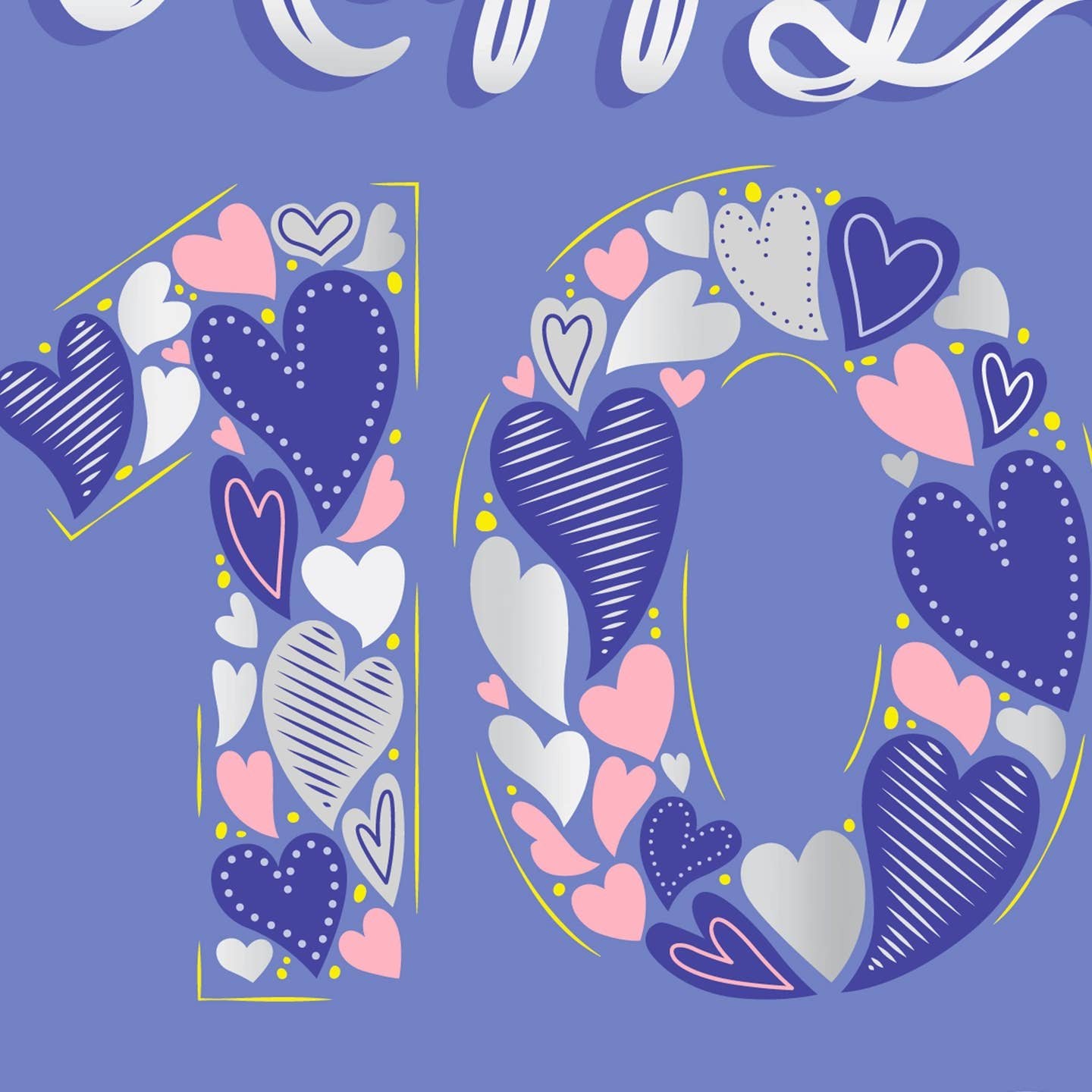 Happy 10 Years Anniversary Milestone Card