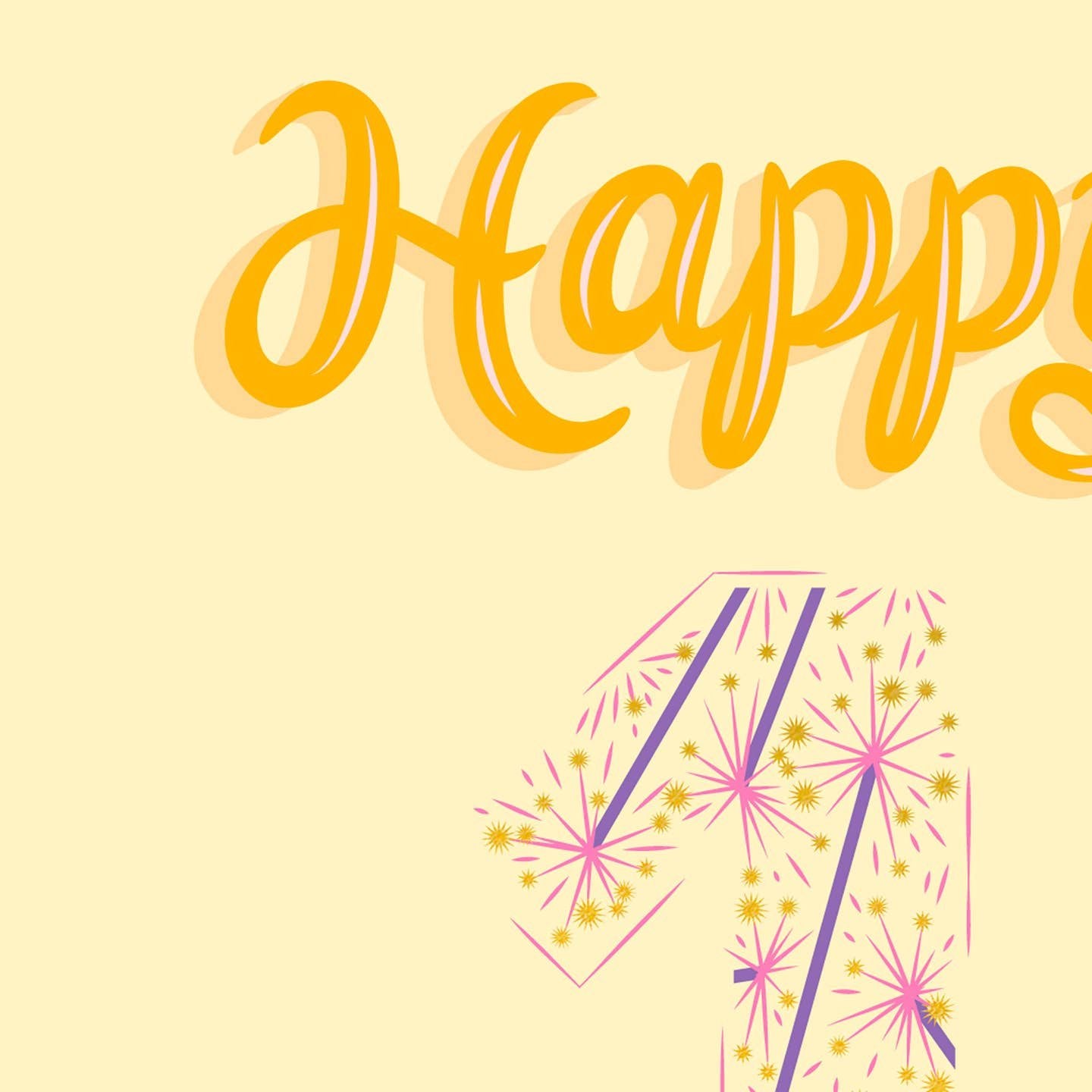 Happy 1 Year First Anniversary Card