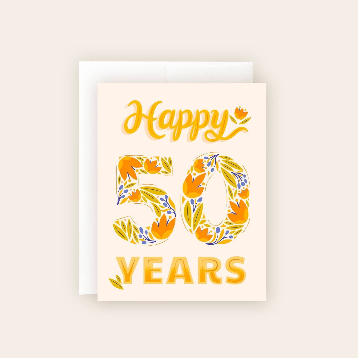 Happy 50 Years Anniversary Milestone Card