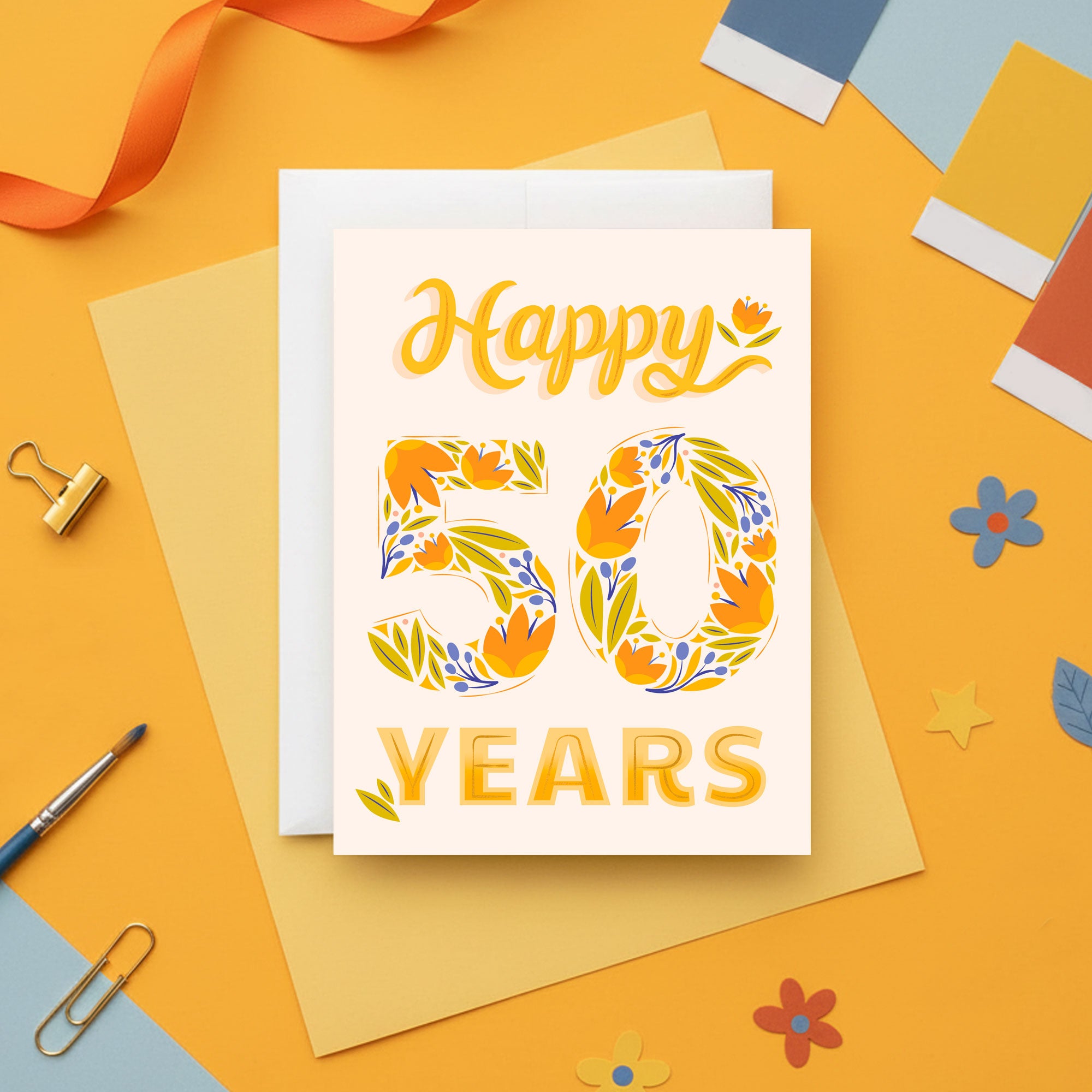 Happy 50 Years Anniversary Milestone Card