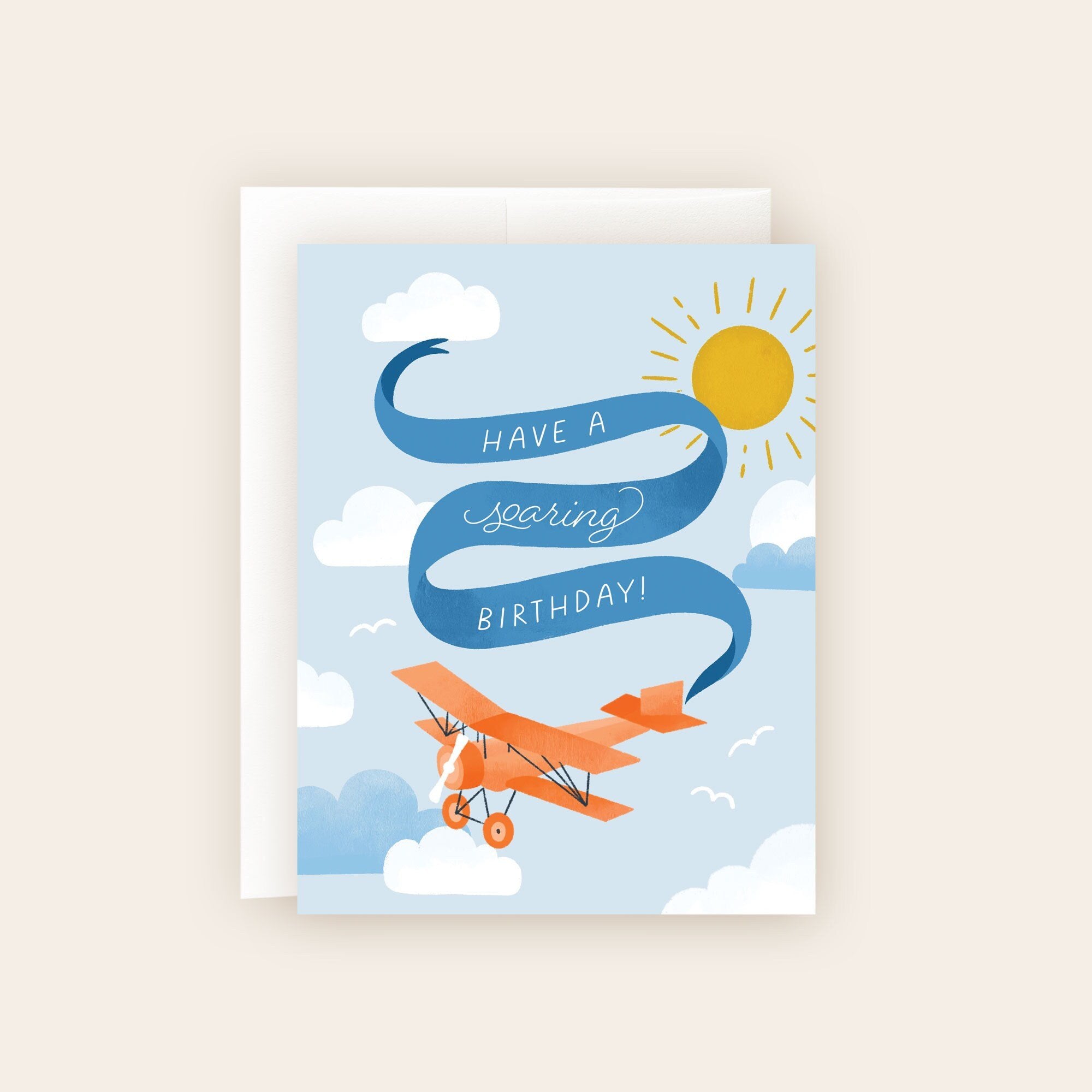 Soaring Plane Birthday Card