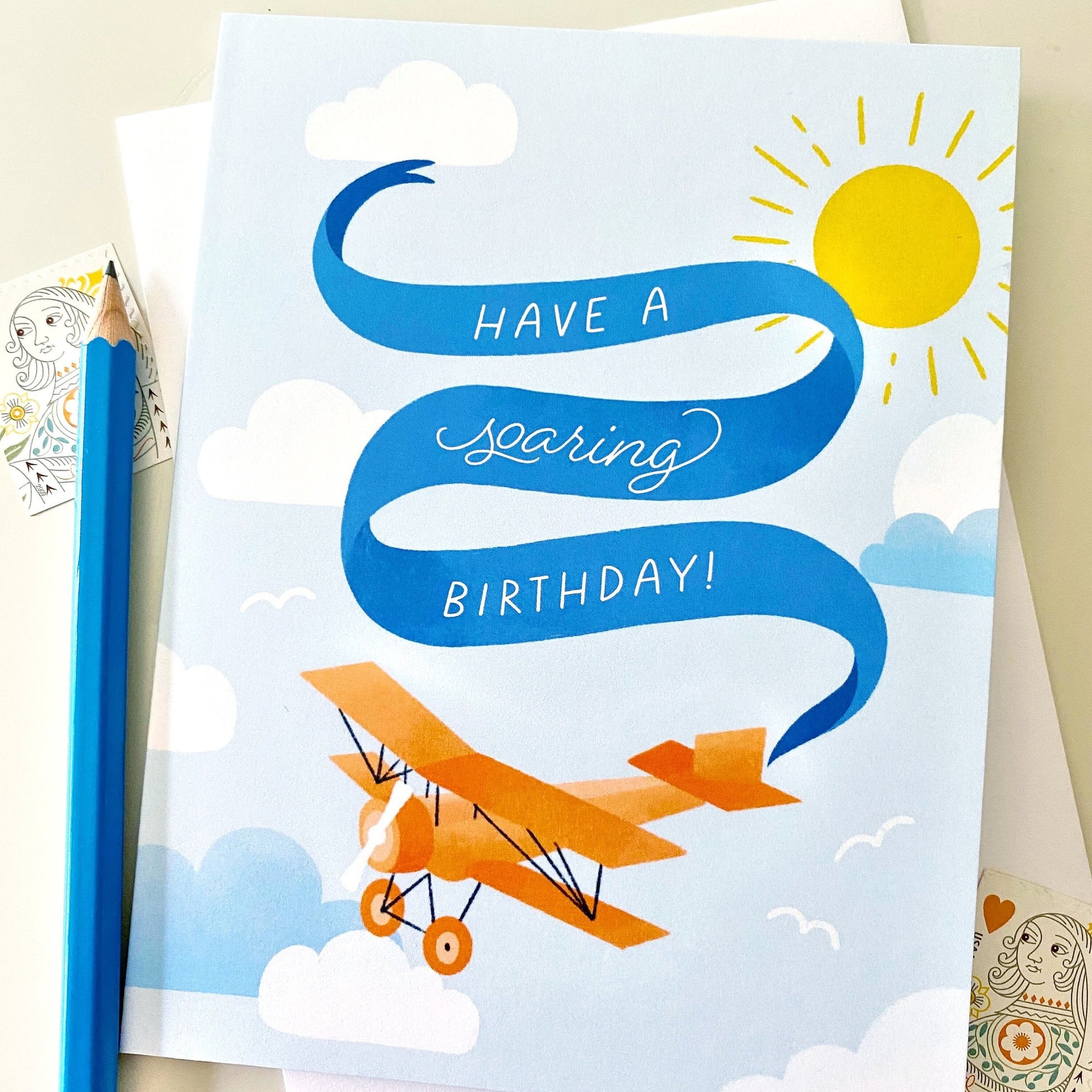 Soaring Plane Birthday Card