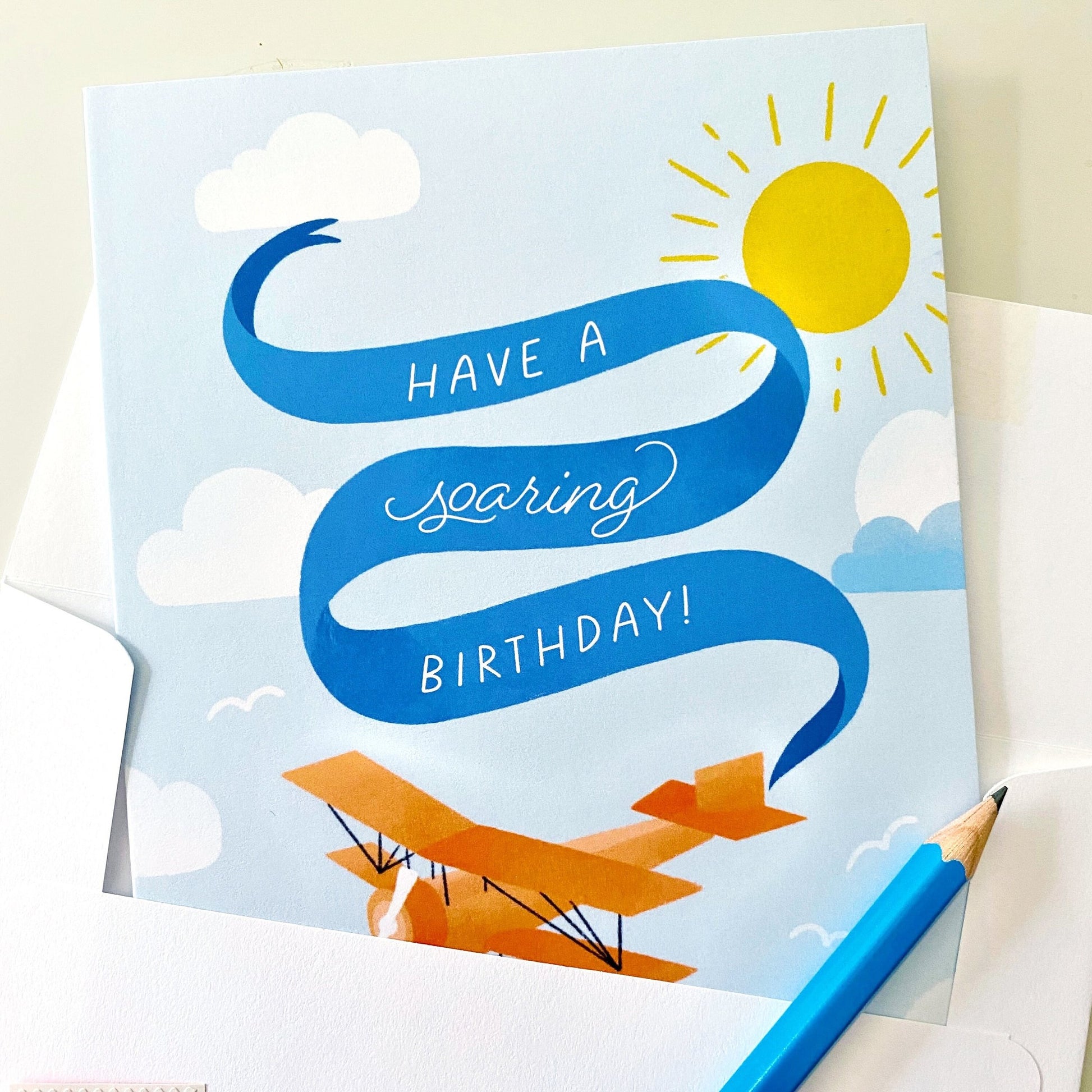 Soaring Plane Birthday Card