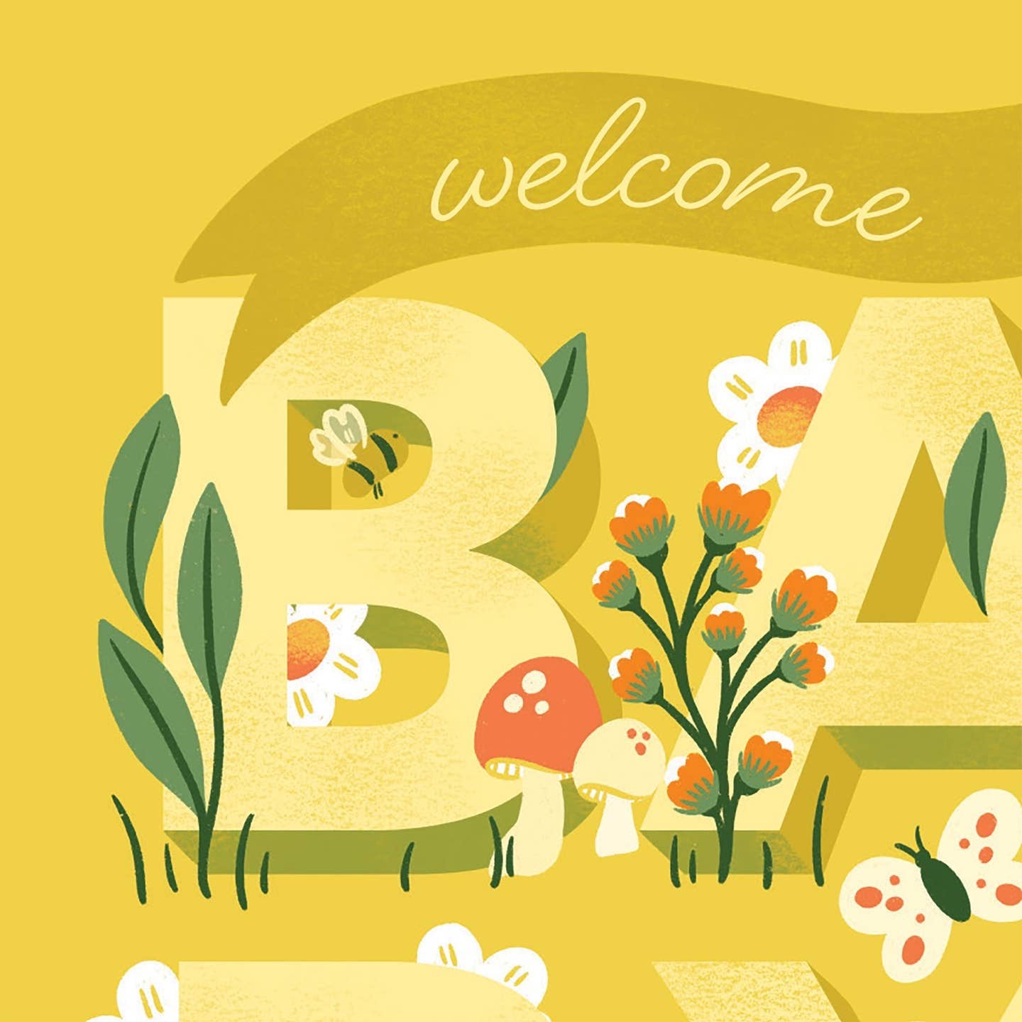 Neutral Welcome Baby Congratulations Card