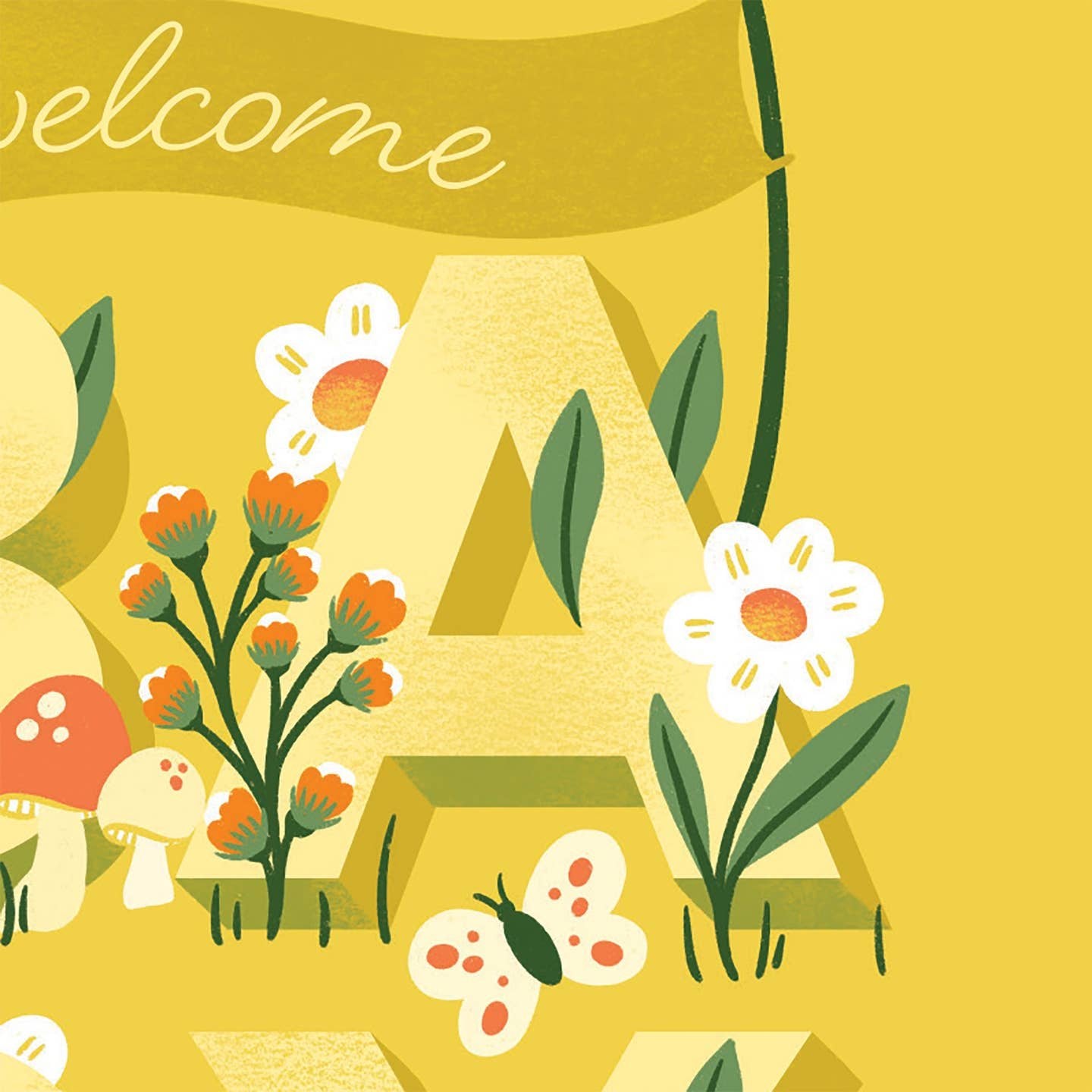 Neutral Welcome Baby Congratulations Card