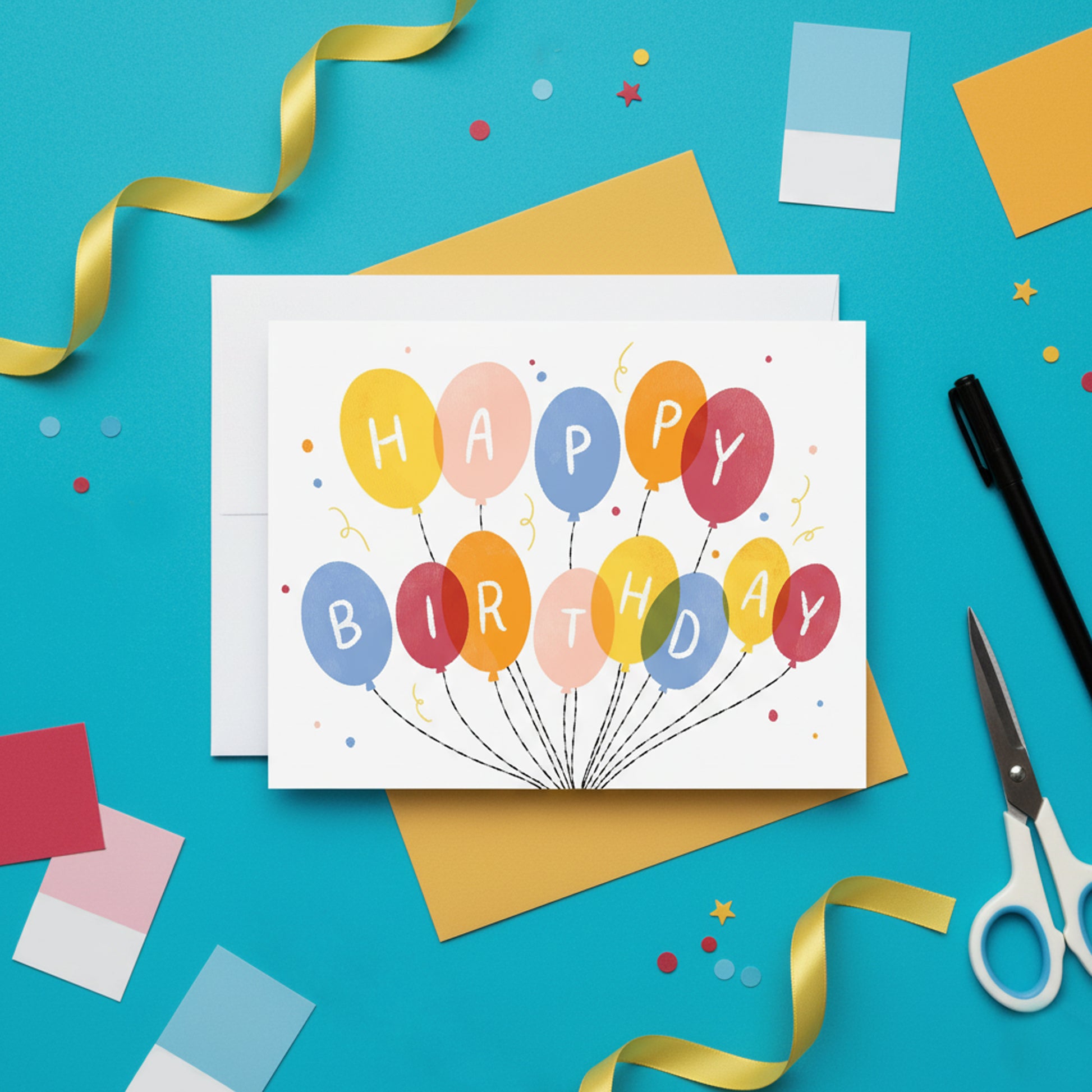 Bunch of Balloons Birthday Card