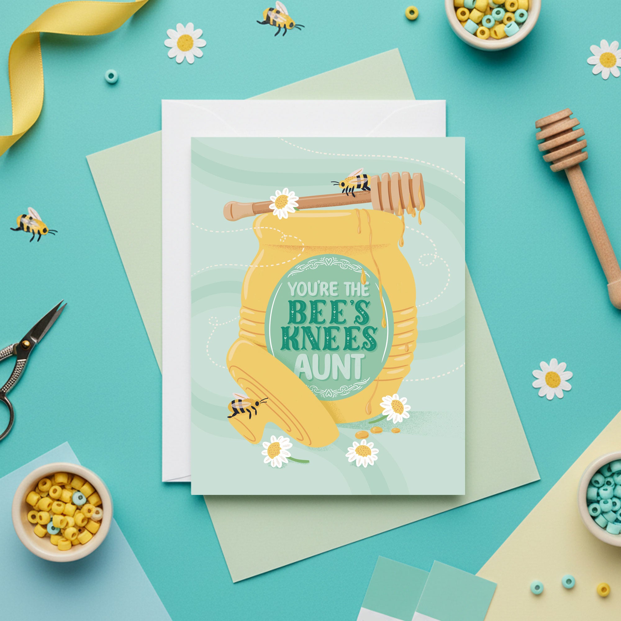 Bees Knees Aunt Birthday Card