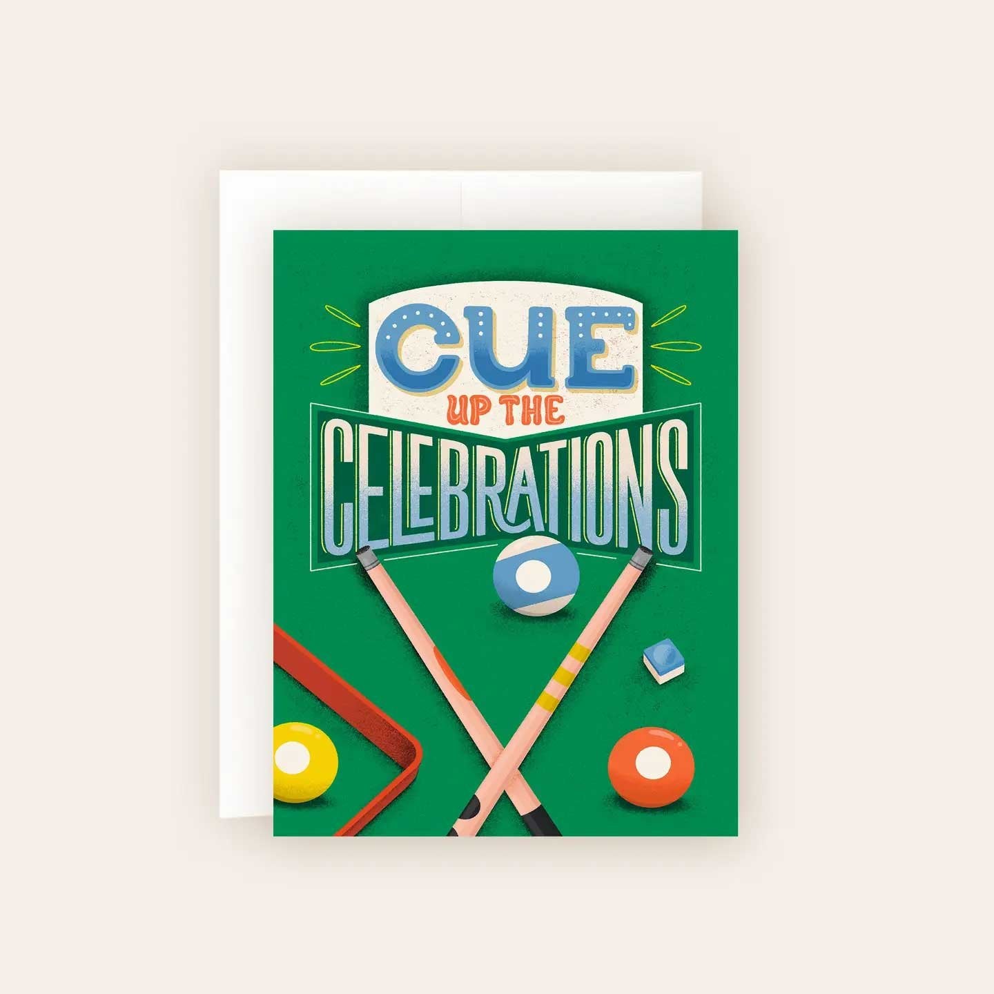 Cue Up the Celebrations Billiards Birthday Card