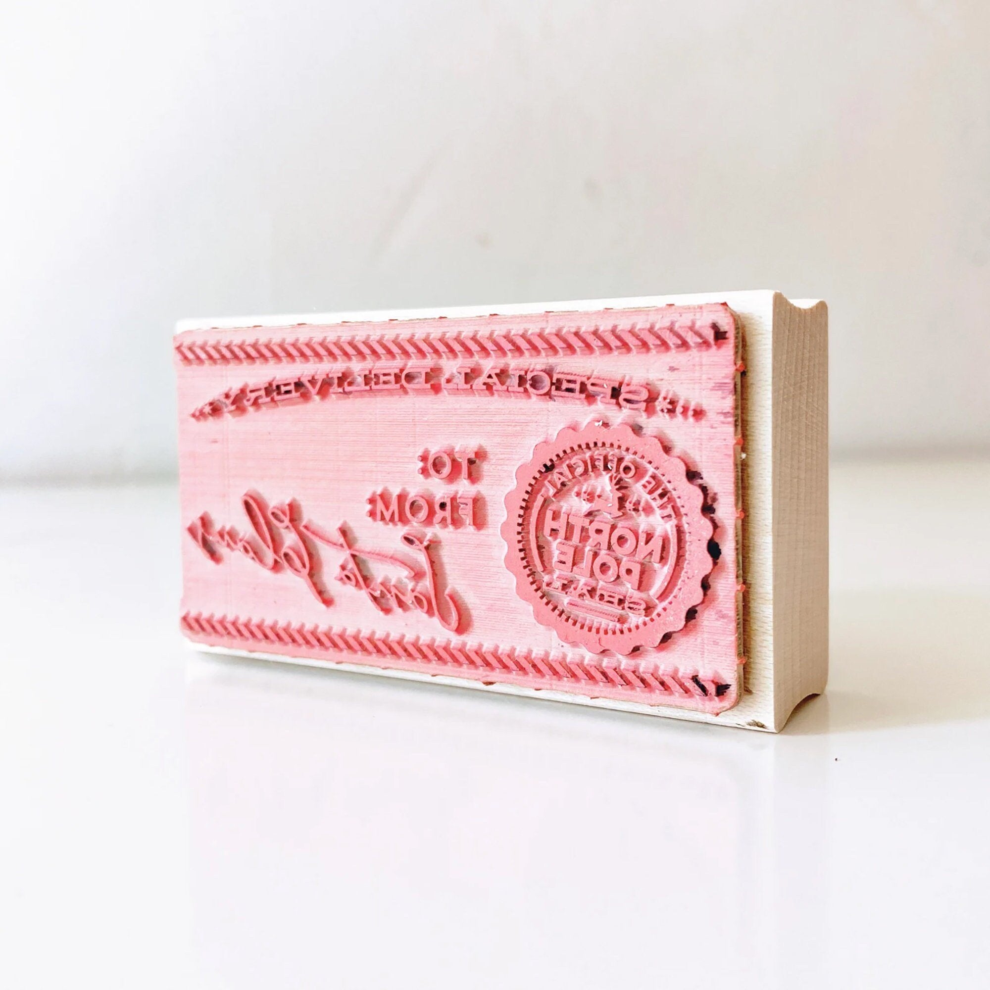 Blank Christmas Gift Tag Santa Stamp
