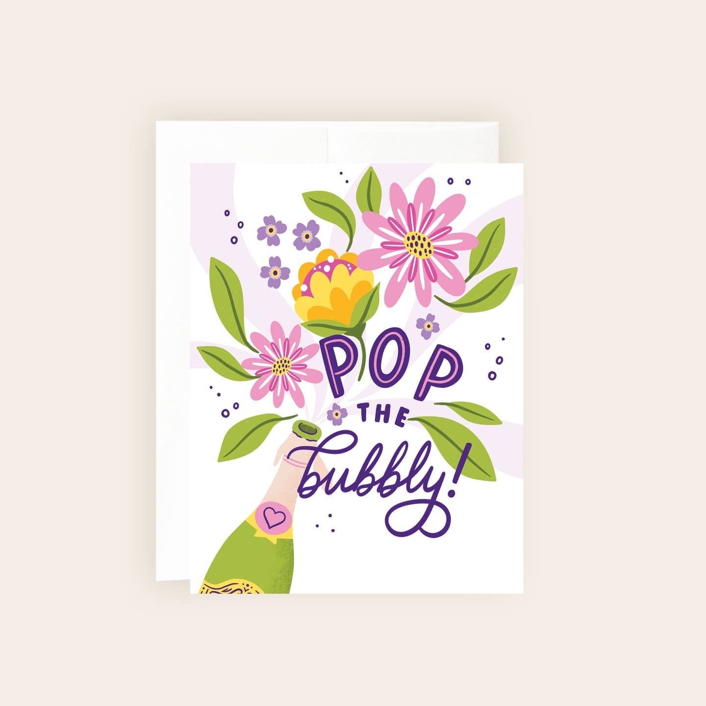 Pop the Bubbly Celebration Congratulations Card