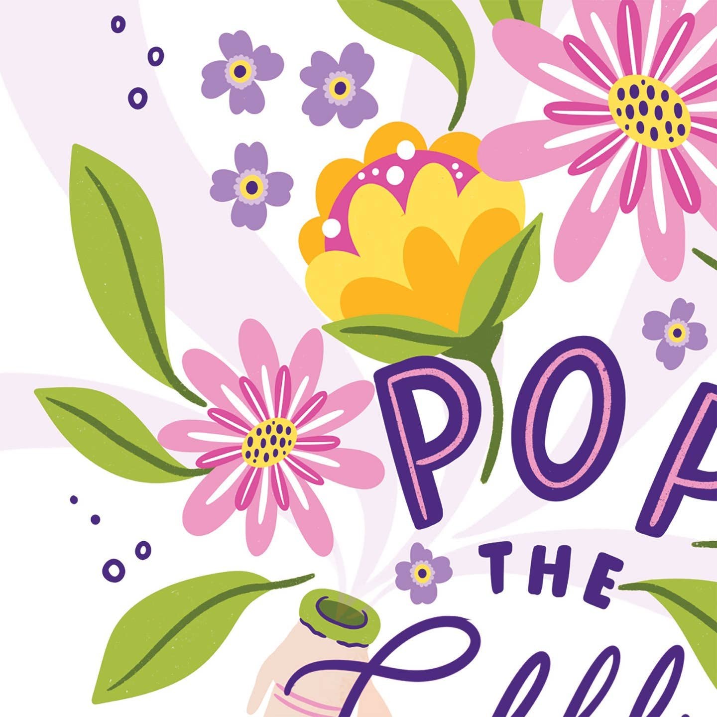 Pop the Bubbly Celebration Congratulations Card