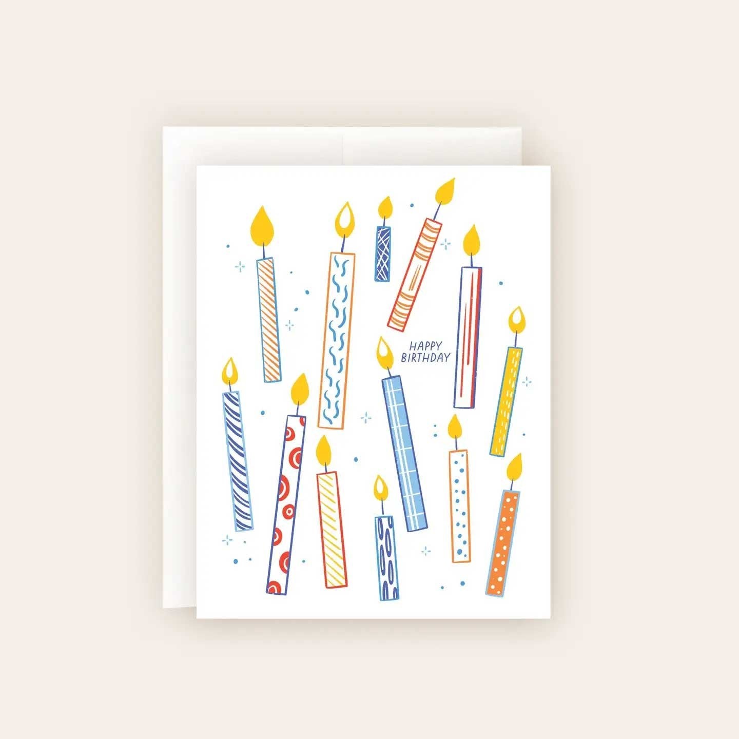 Colorful Candle Birthday Card
