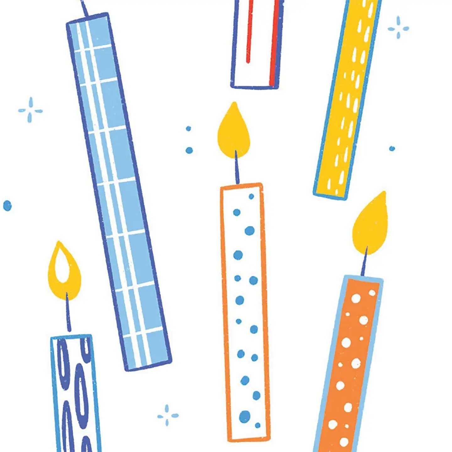 Colorful Candle Birthday Card