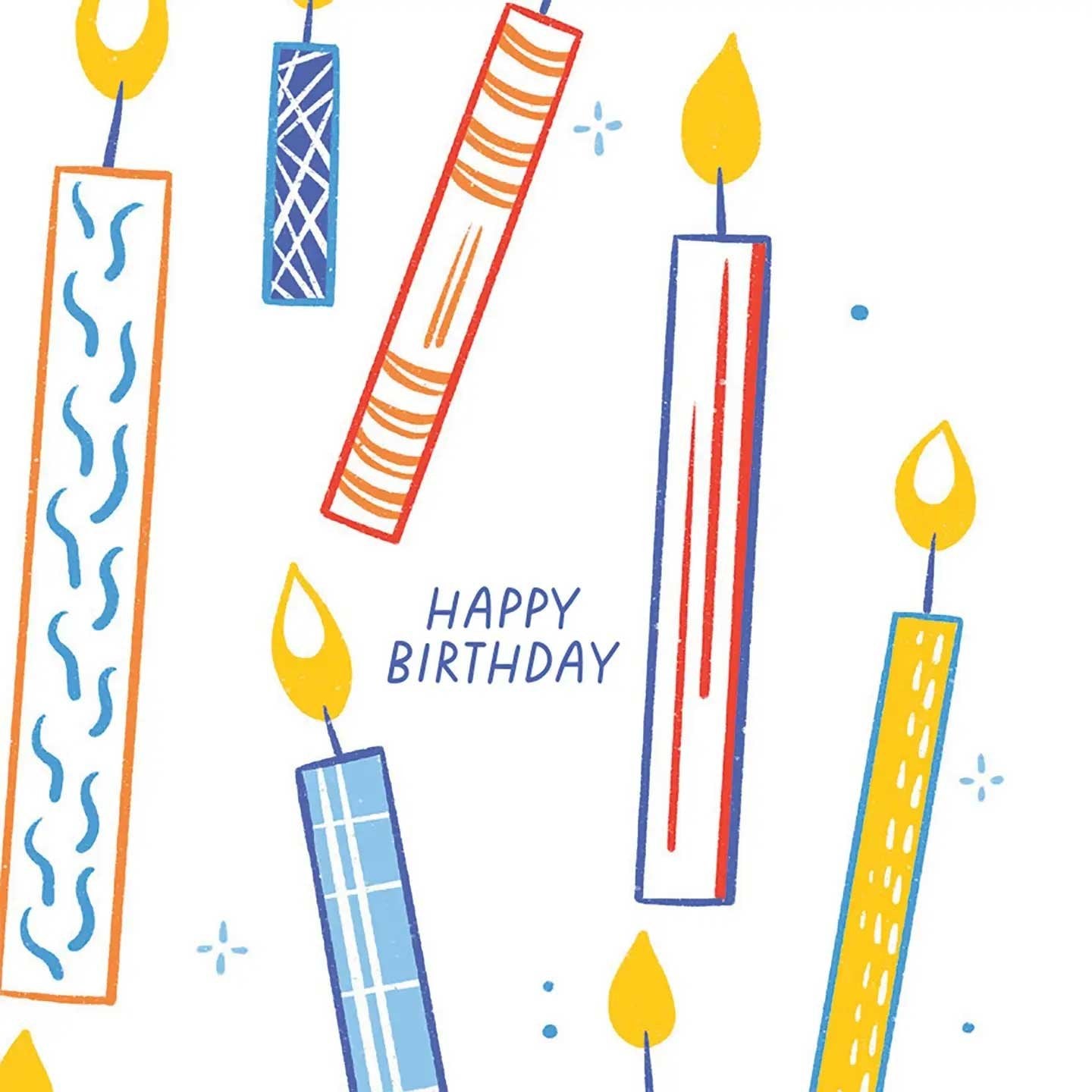 Colorful Candle Birthday Card