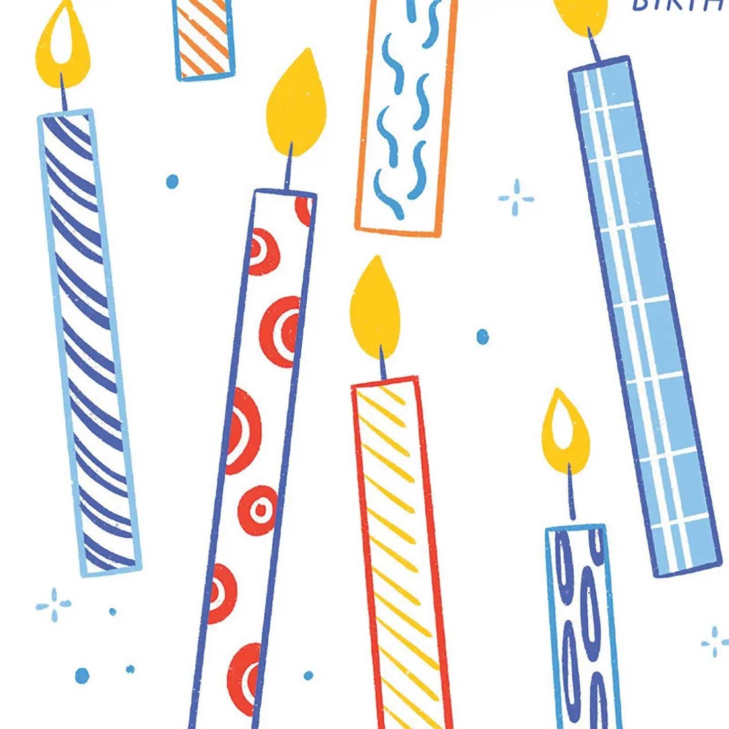 Colorful Candle Birthday Card