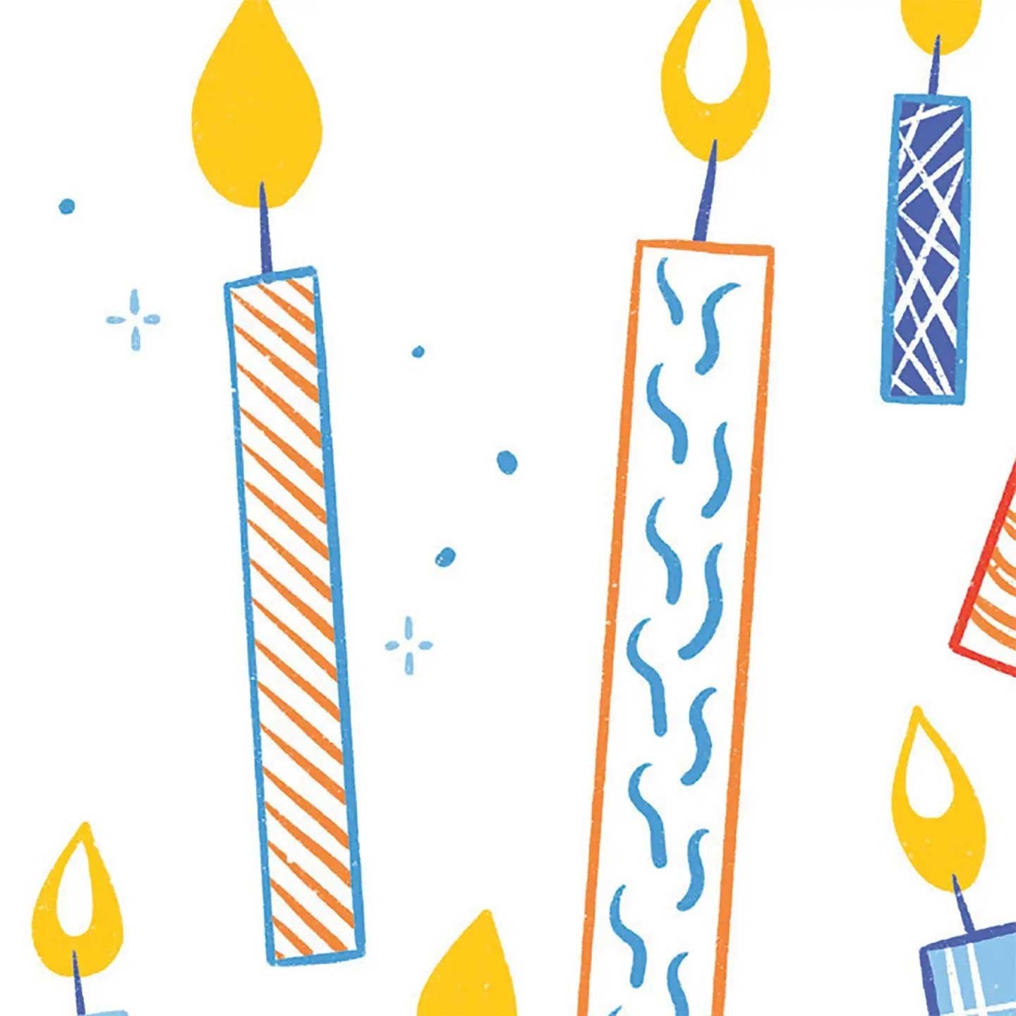 Colorful Candle Birthday Card