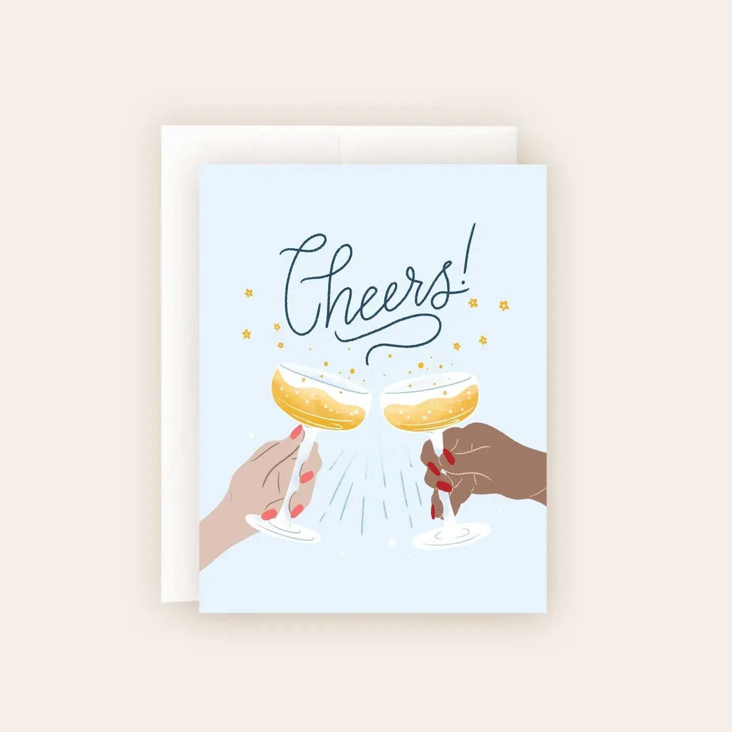 Cheers! Celebration Champagne Toast Card