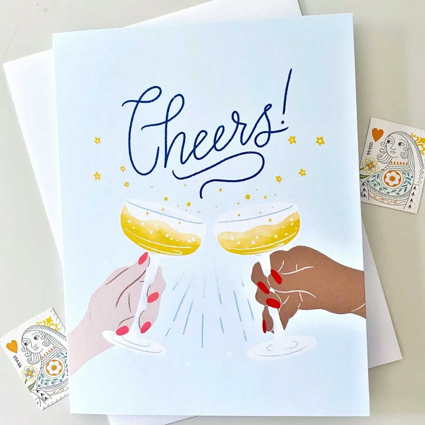 Cheers! Celebration Champagne Toast Card