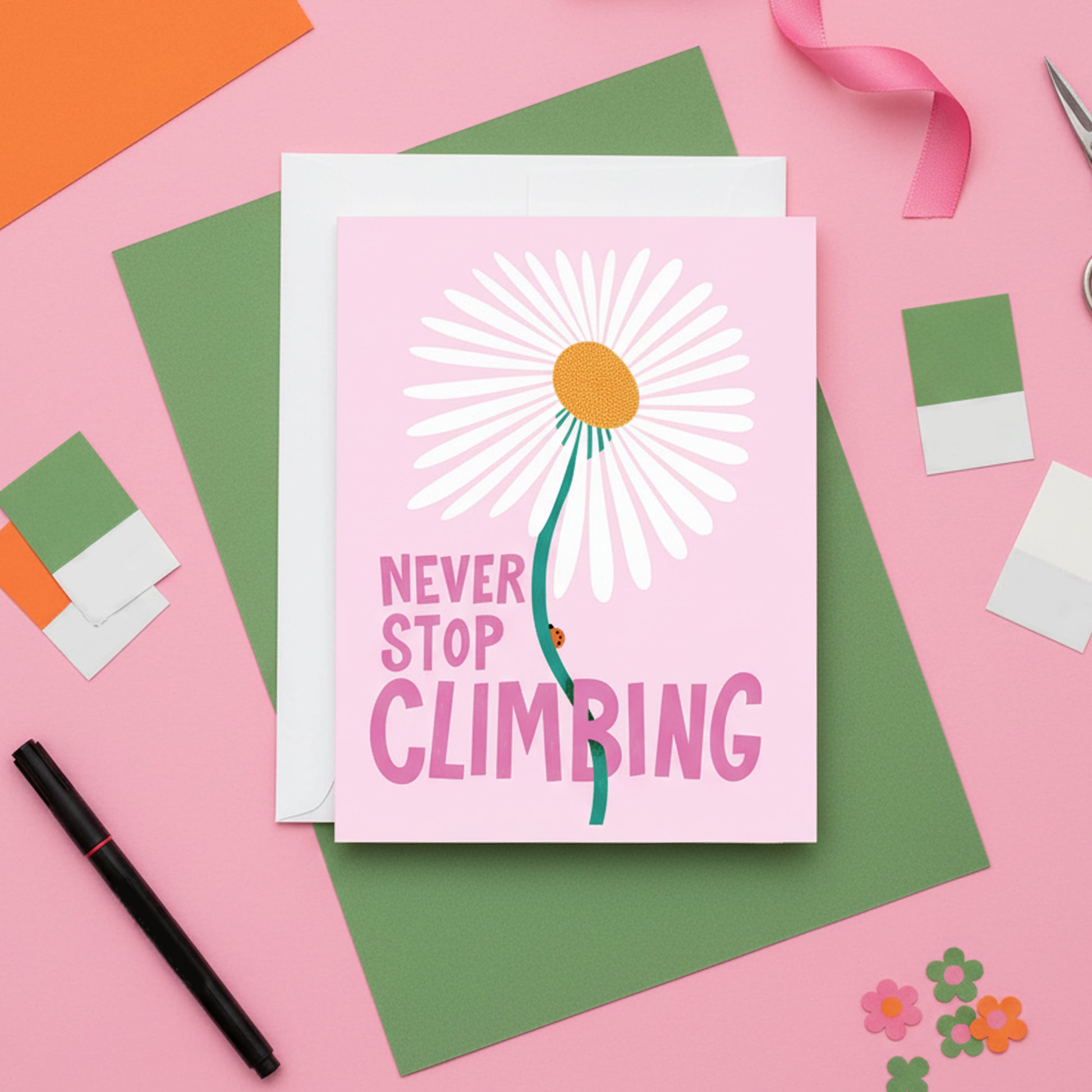 Never Stop Climbing Encouragement Card