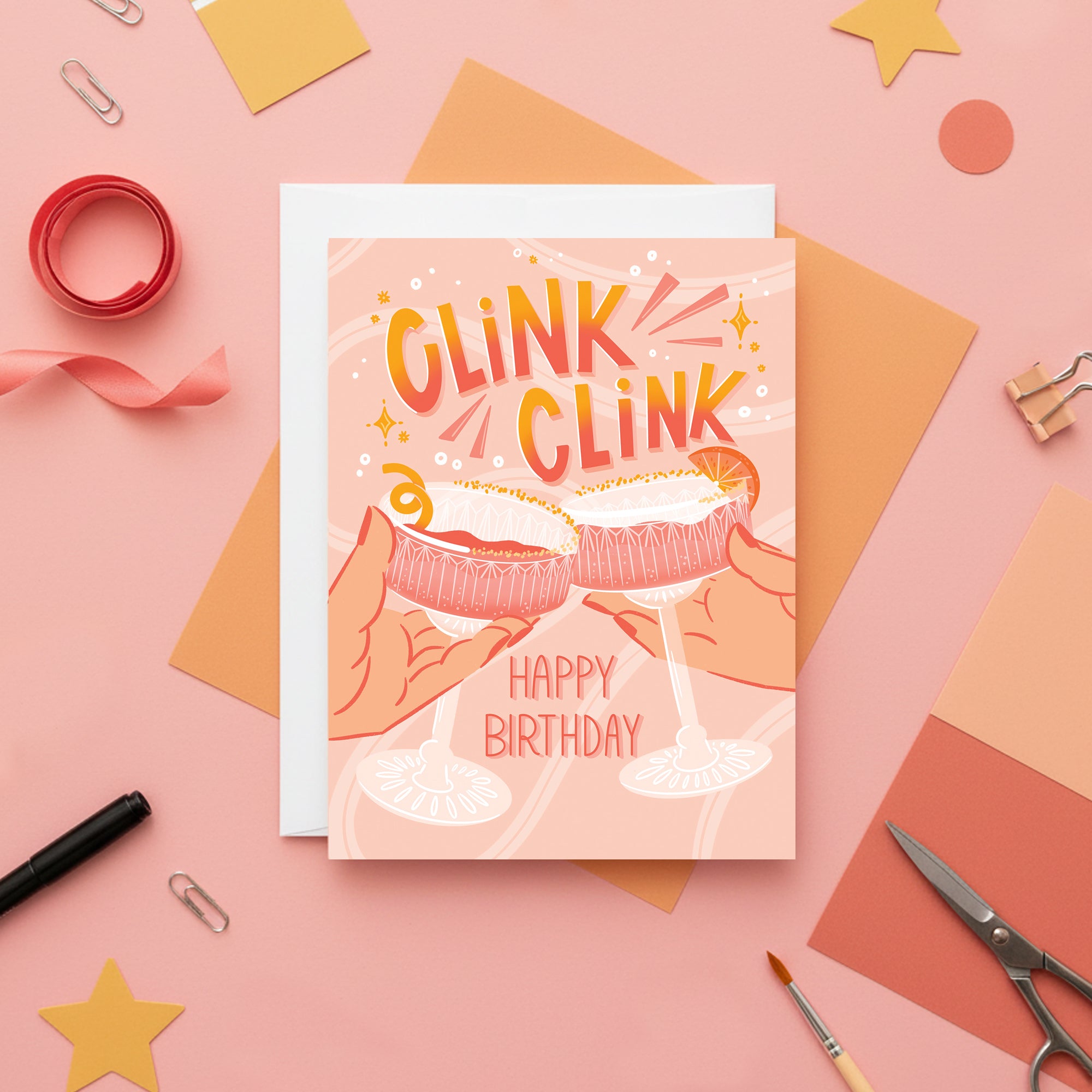 Clink Clink Birthday Toasting Card