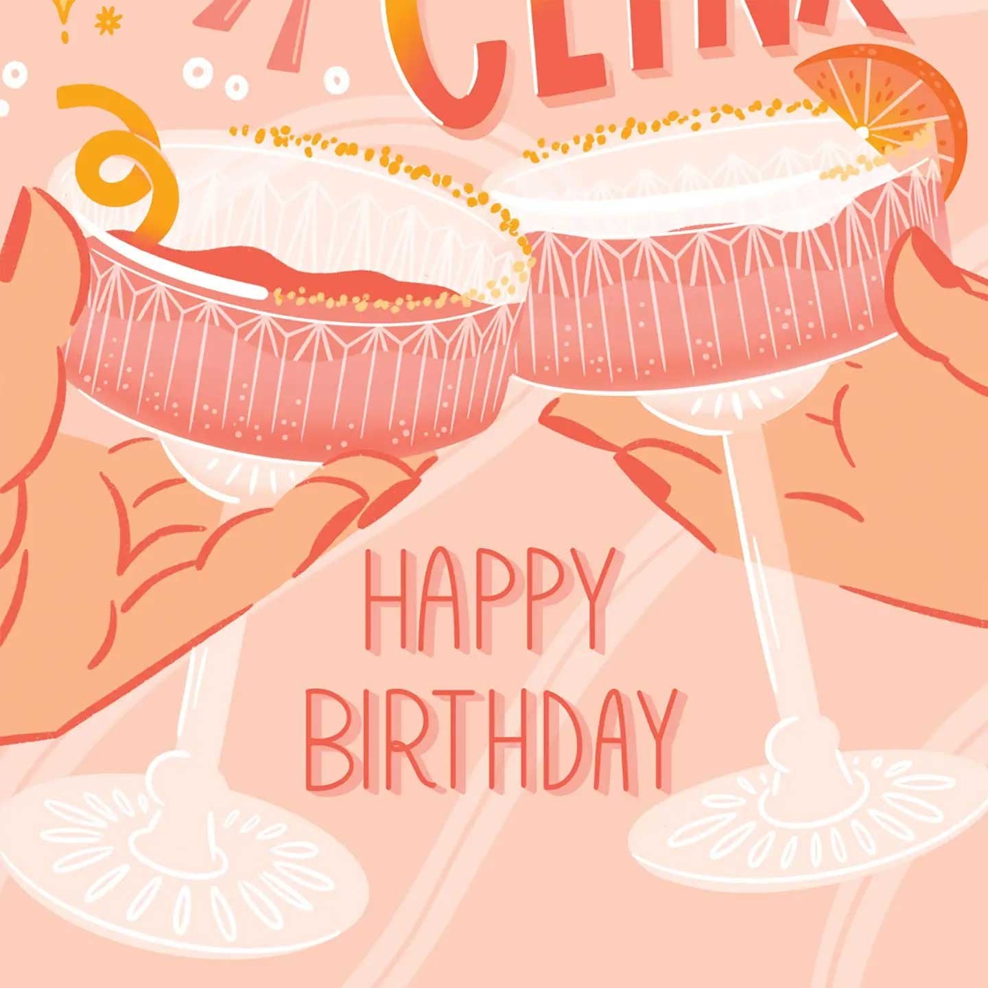 Clink Clink Birthday Toasting Card