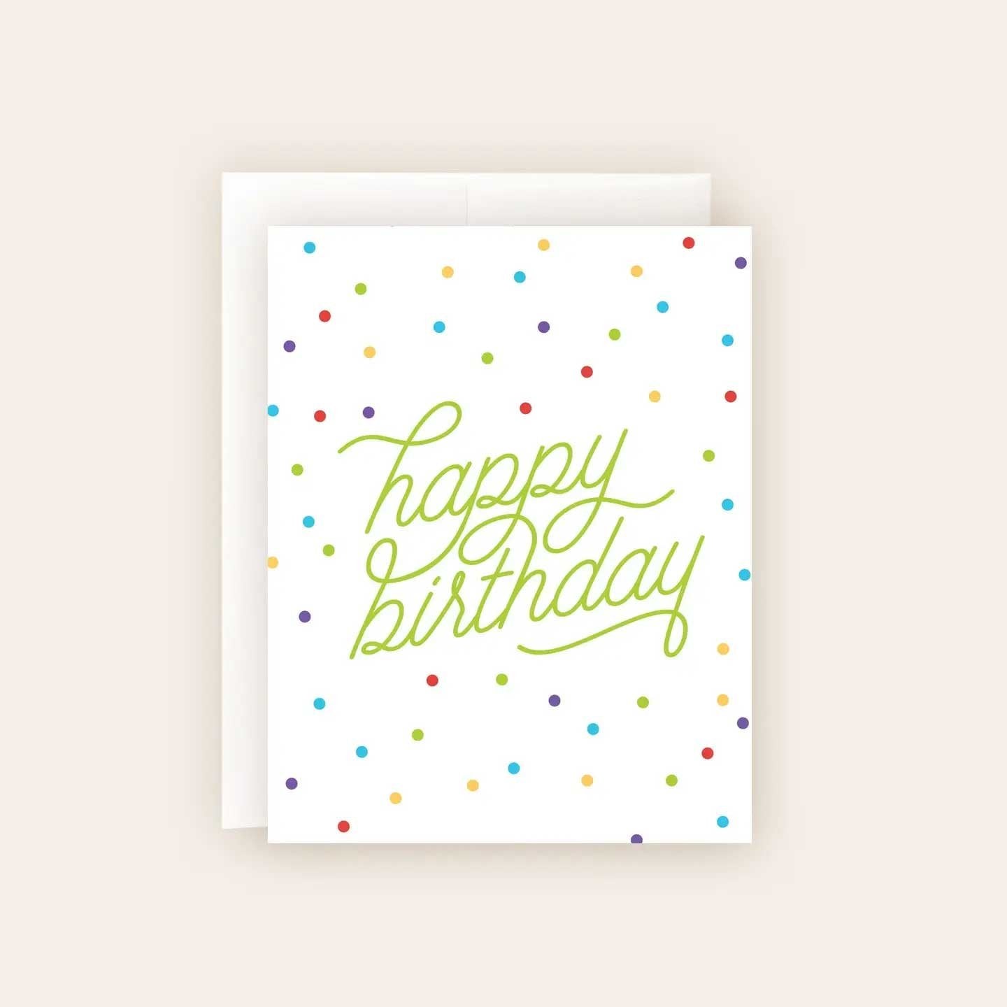 Confetti Happy Birthday Card