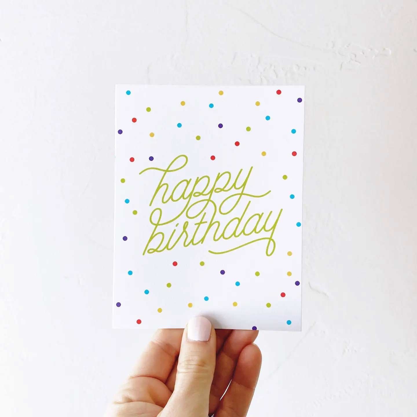 Confetti Happy Birthday Card