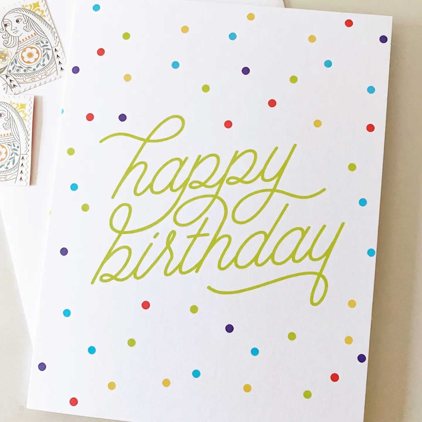 Confetti Happy Birthday Card