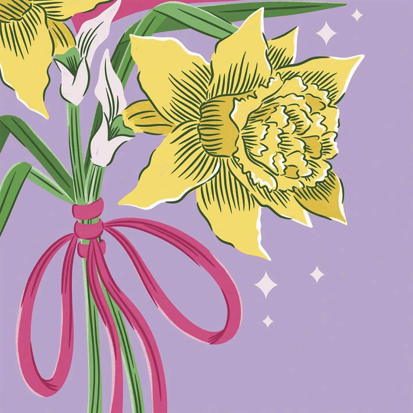 Beautiful Mom Daffodil Bouquet Card