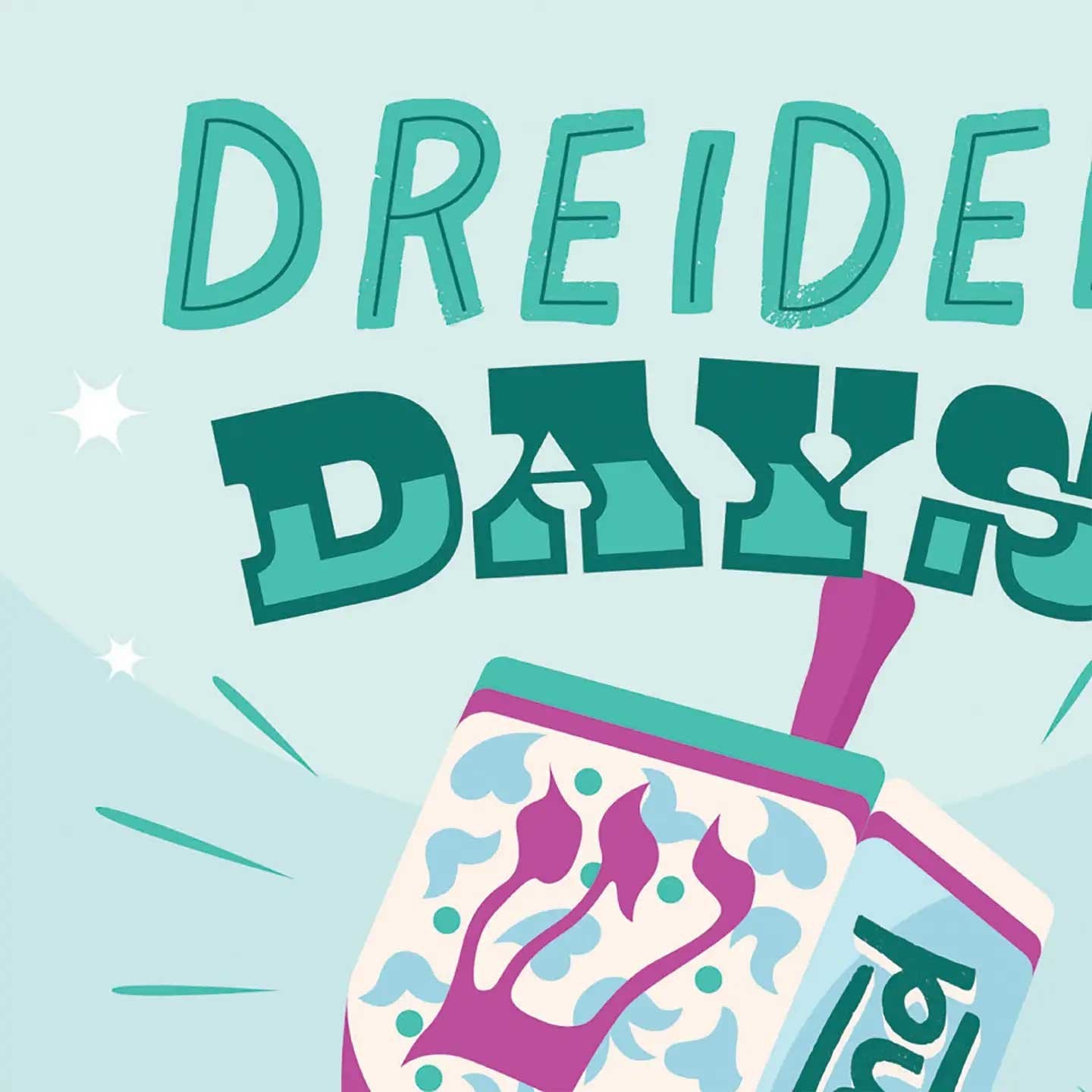 Dreidel Days Hanukkah Card