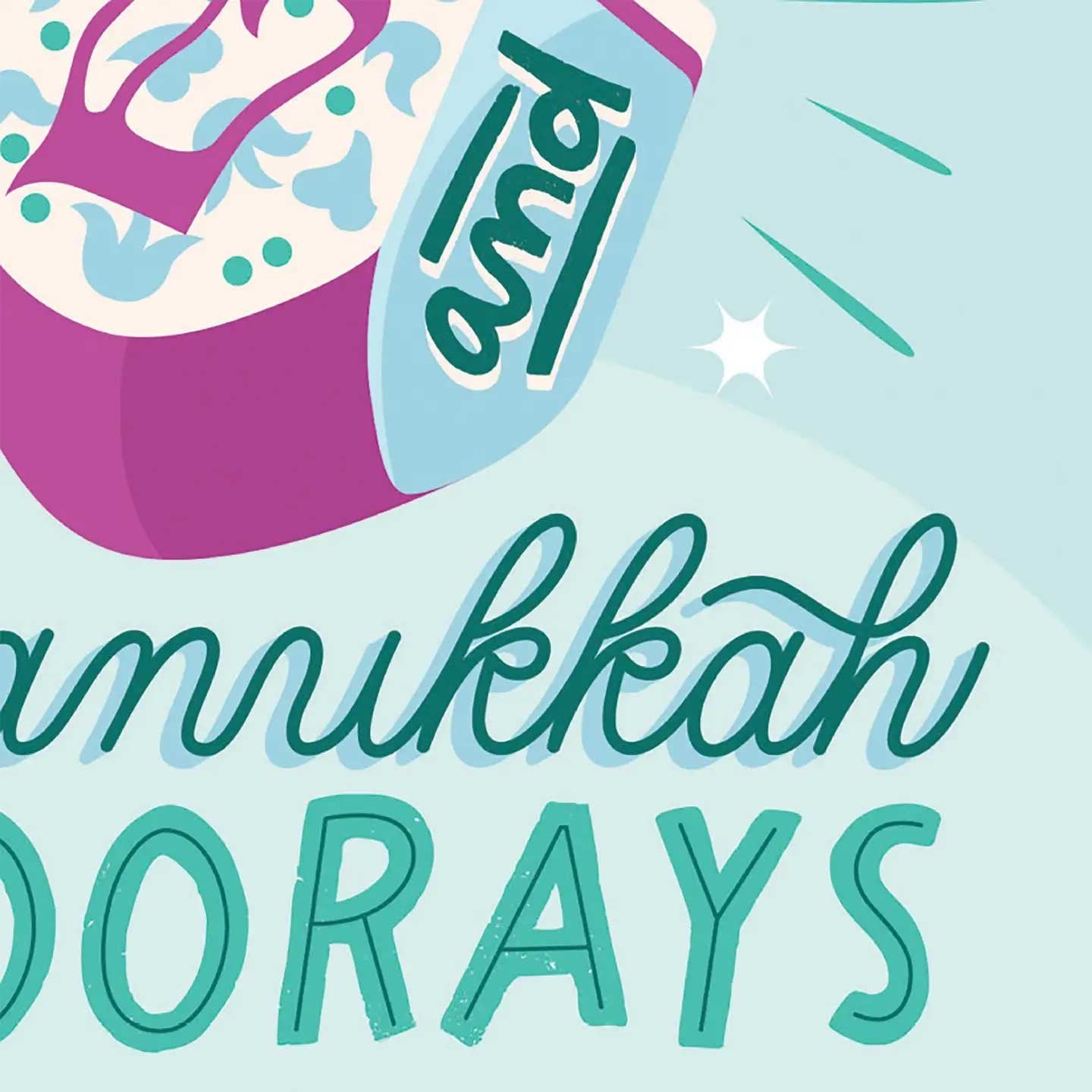 Dreidel Days Hanukkah Card
