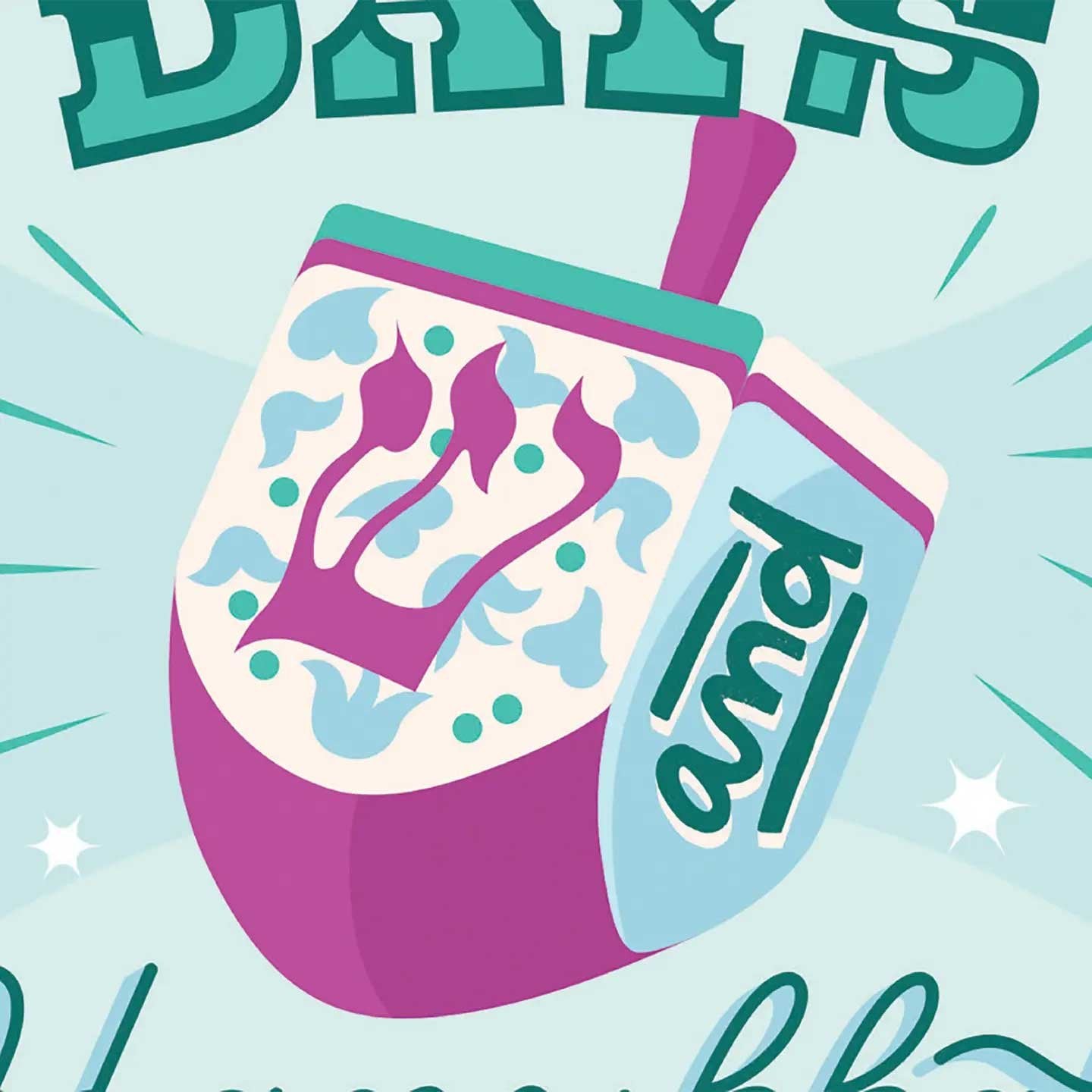 Dreidel Days Hanukkah Card
