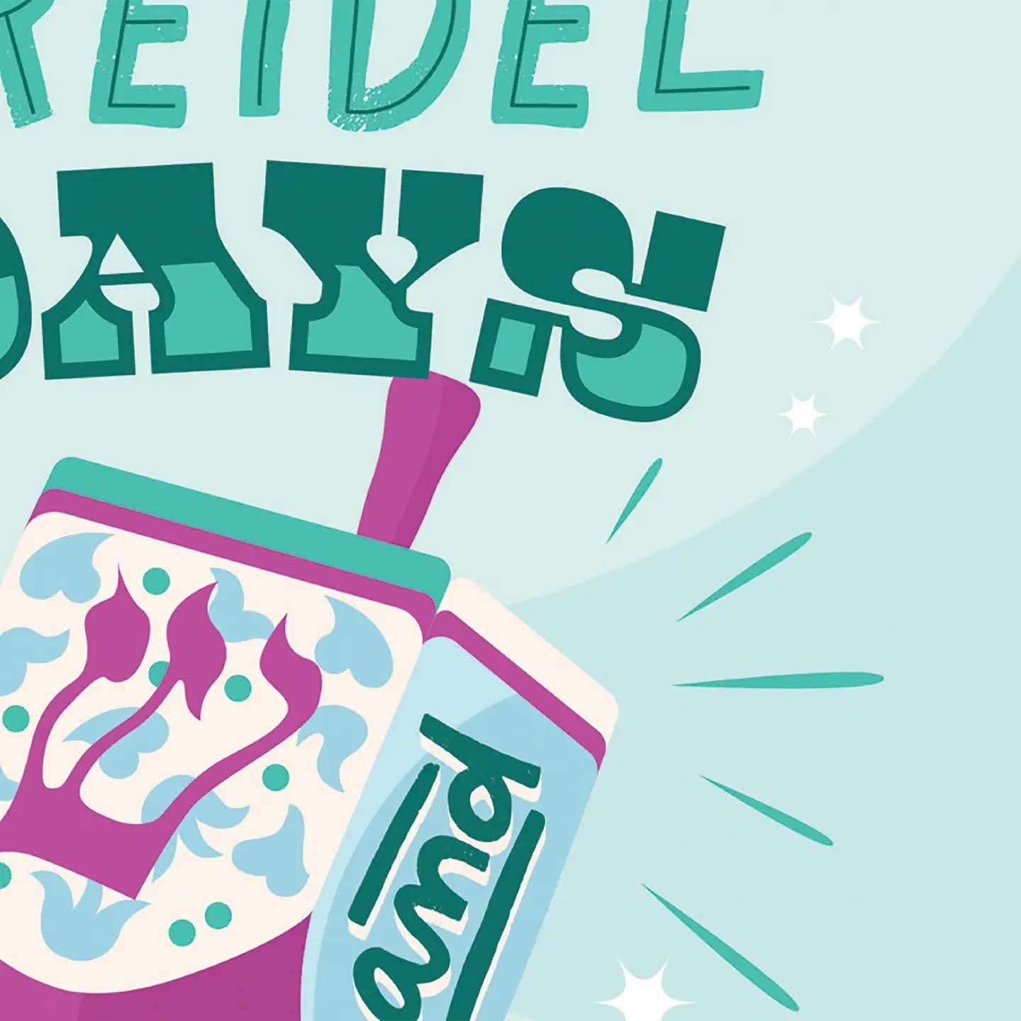 Dreidel Days Hanukkah Card