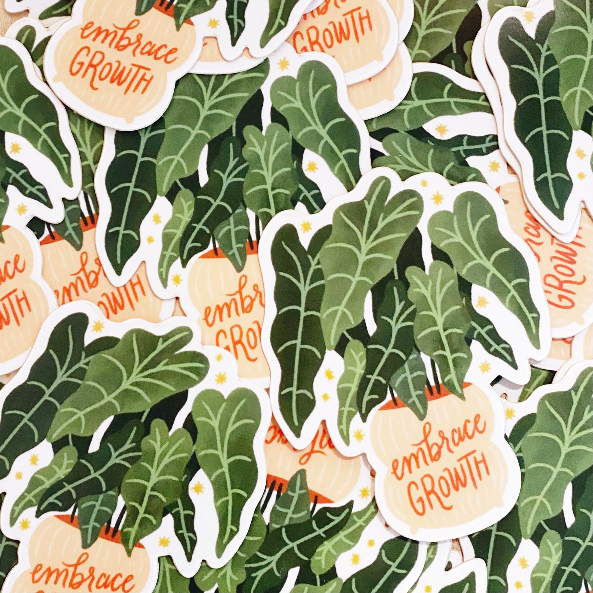 Clear Vinyl Sticker Embrace Growth