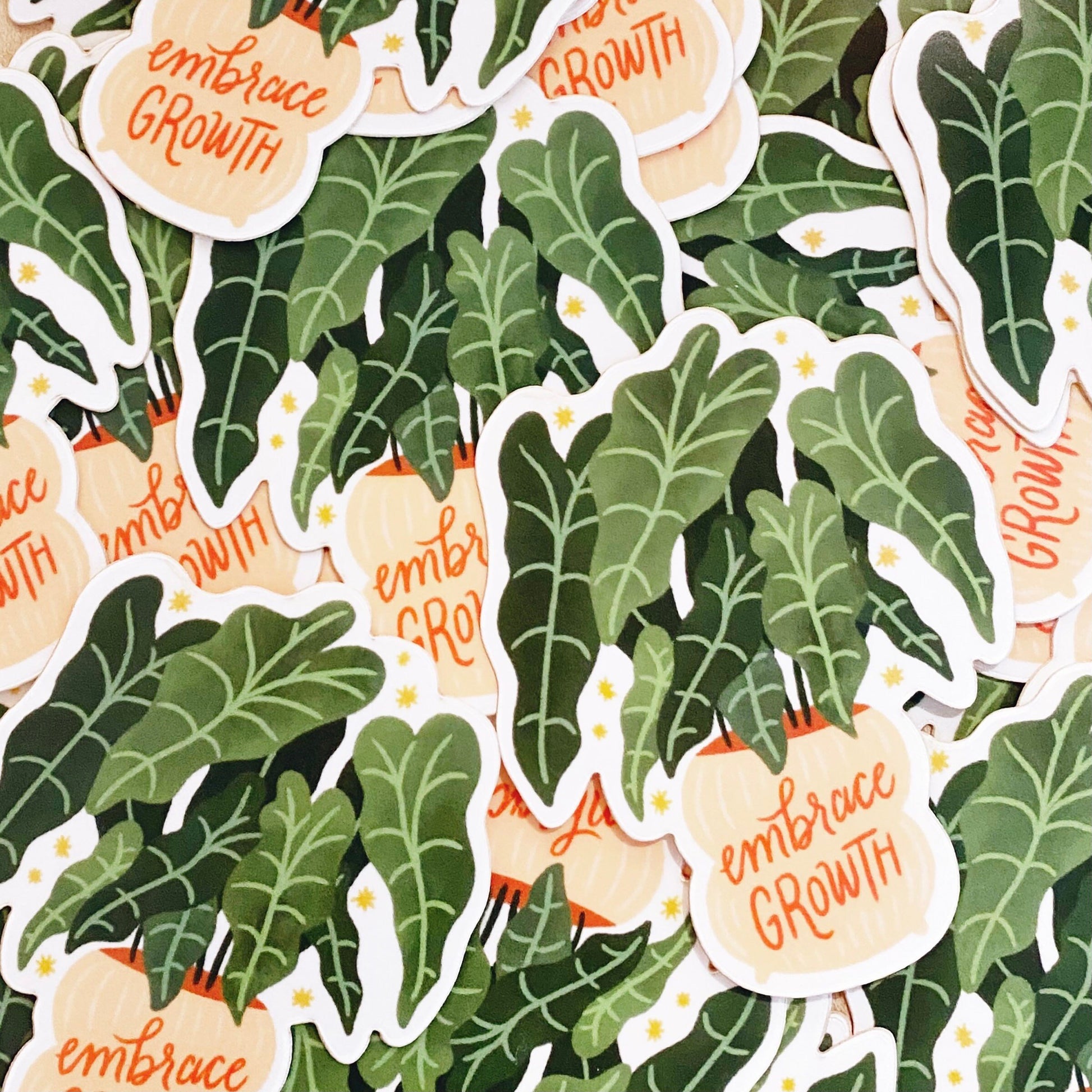 Clear Vinyl Sticker Embrace Growth