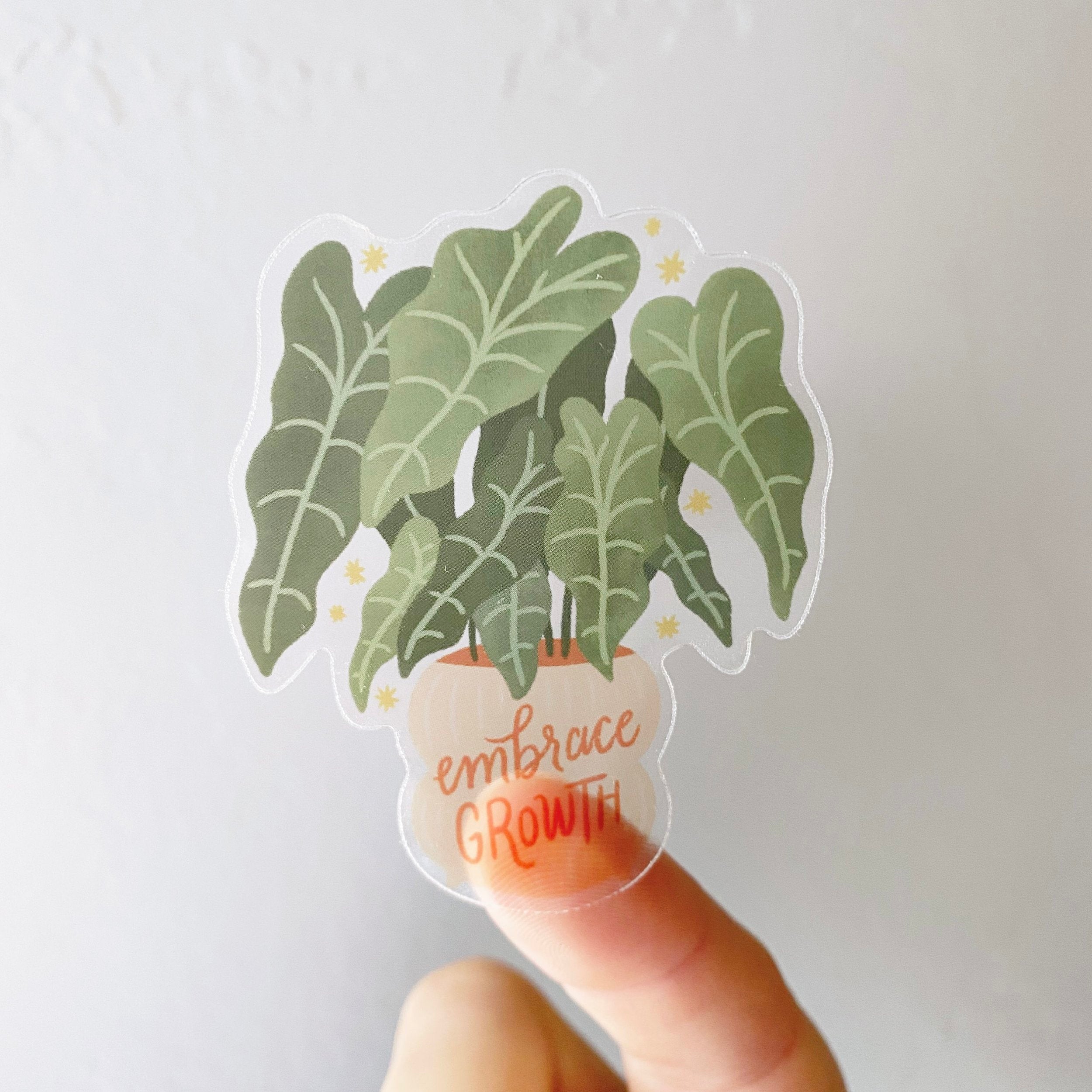 Clear Vinyl Sticker Embrace Growth