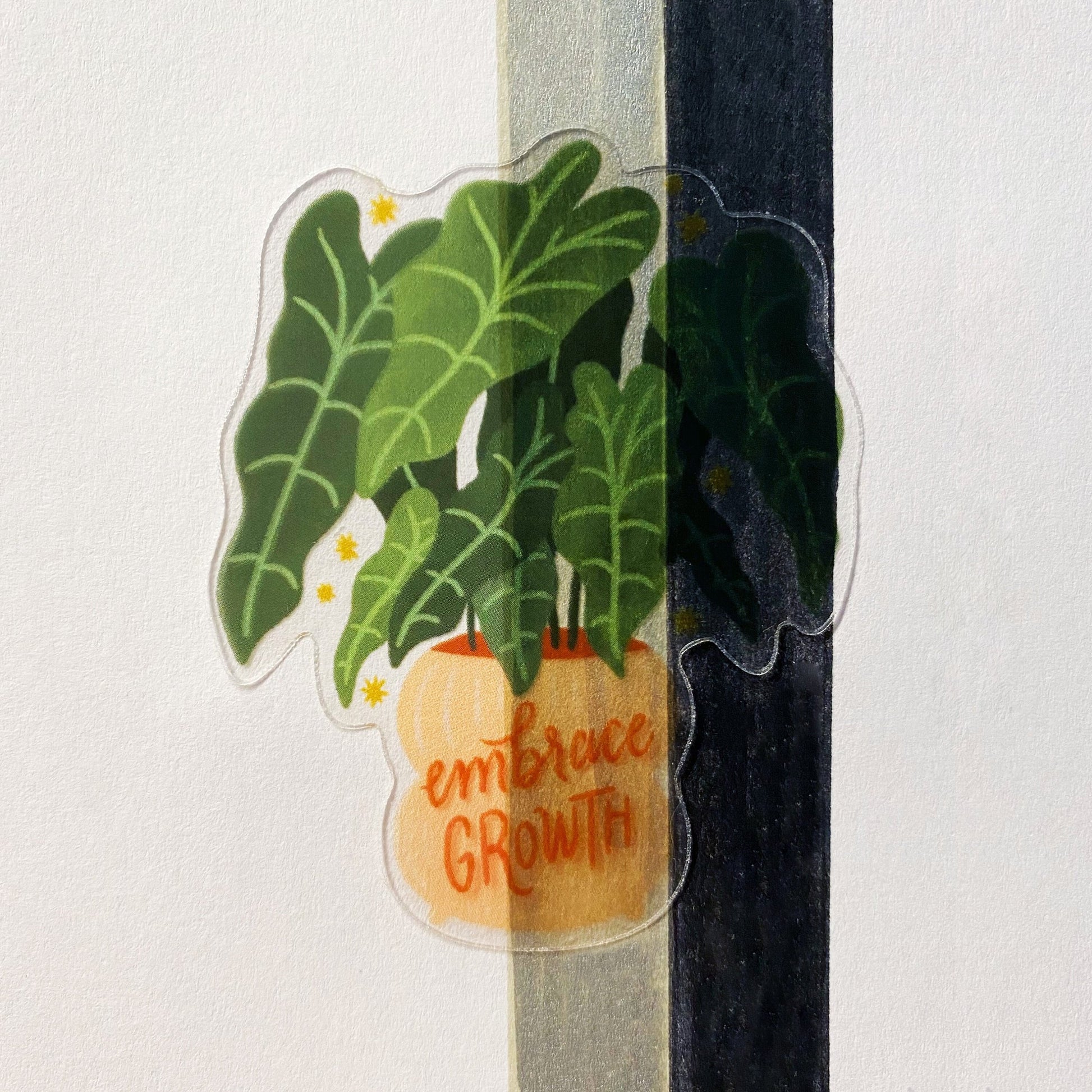 Clear Vinyl Sticker Embrace Growth