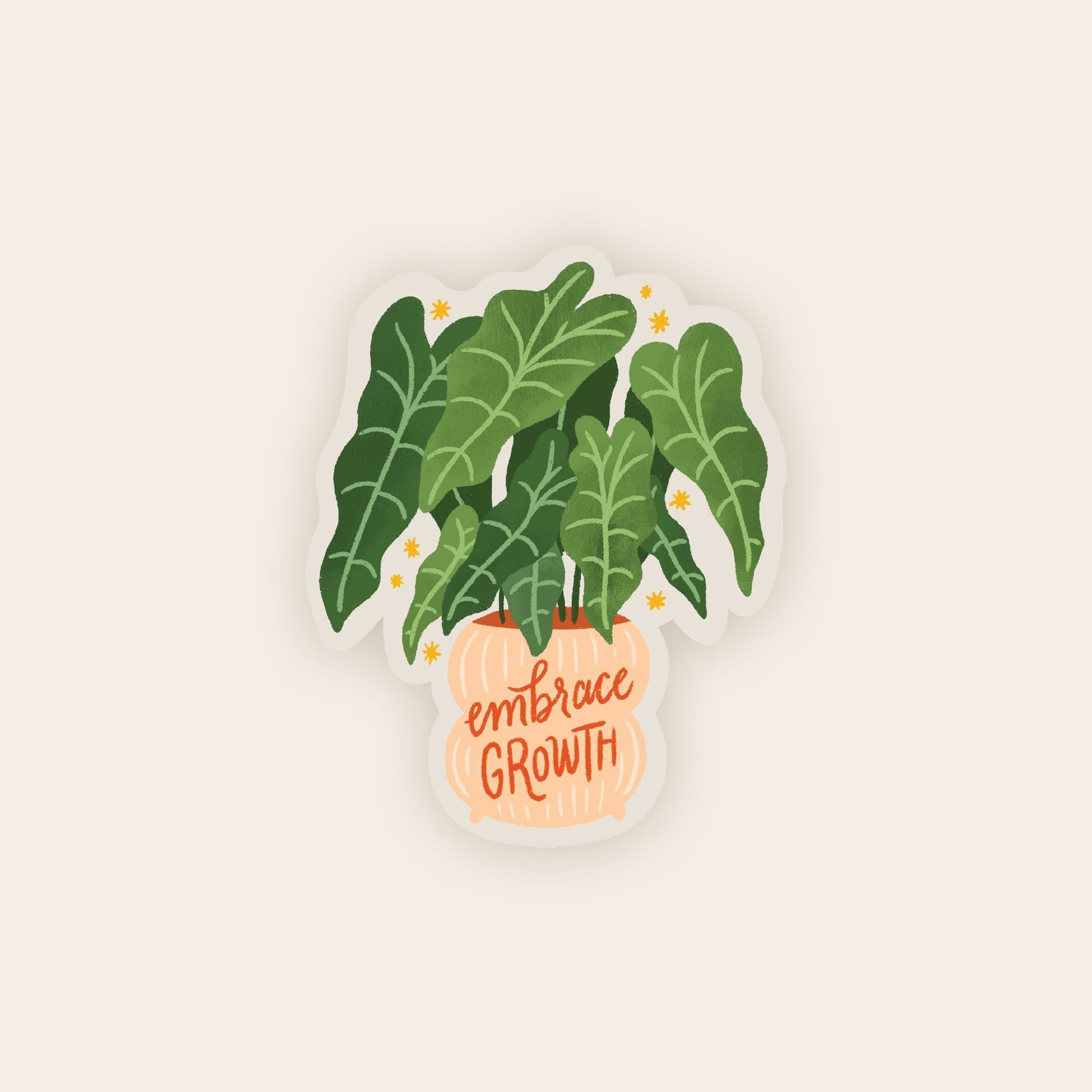 Clear Vinyl Sticker Embrace Growth