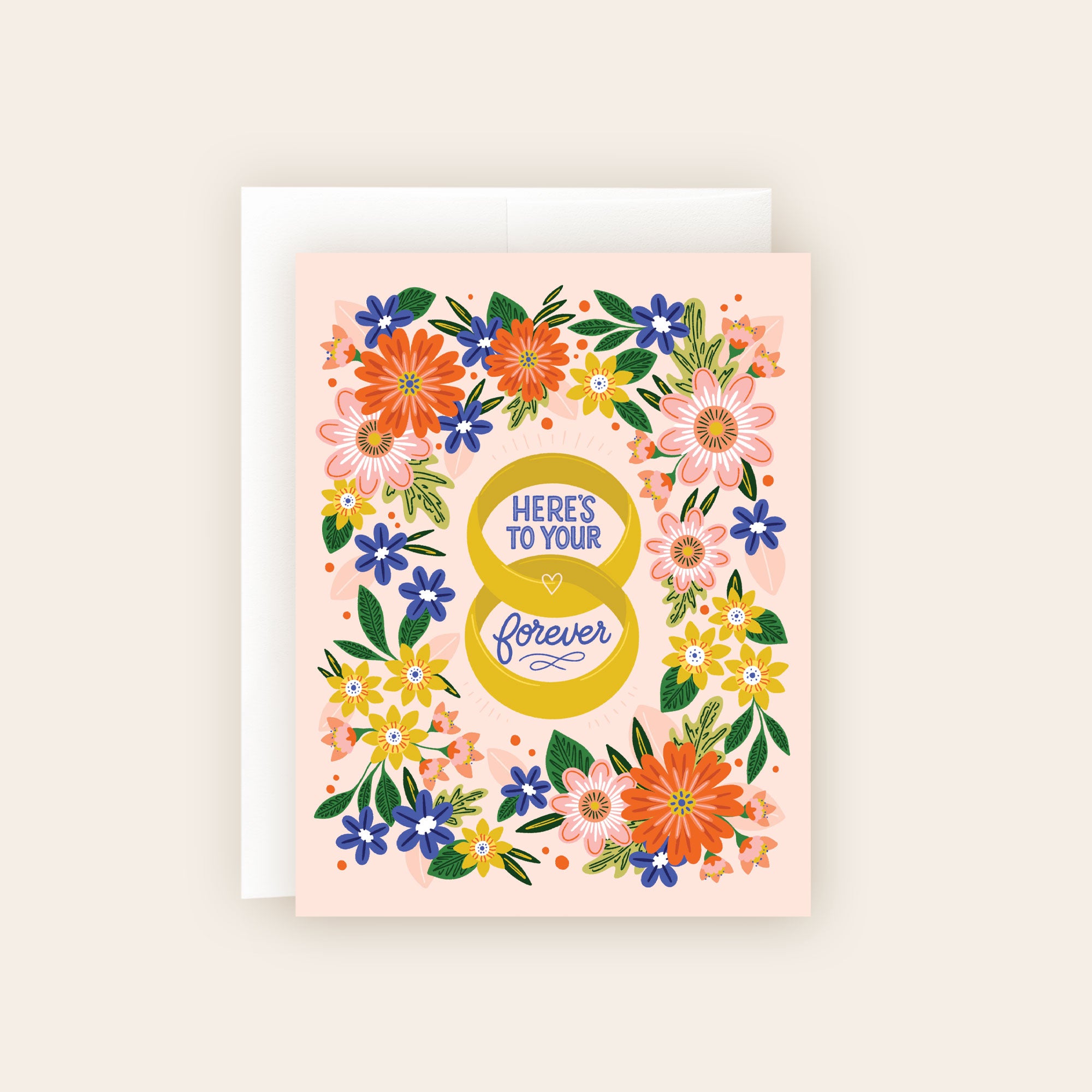 Here's to Forever Wedding Card