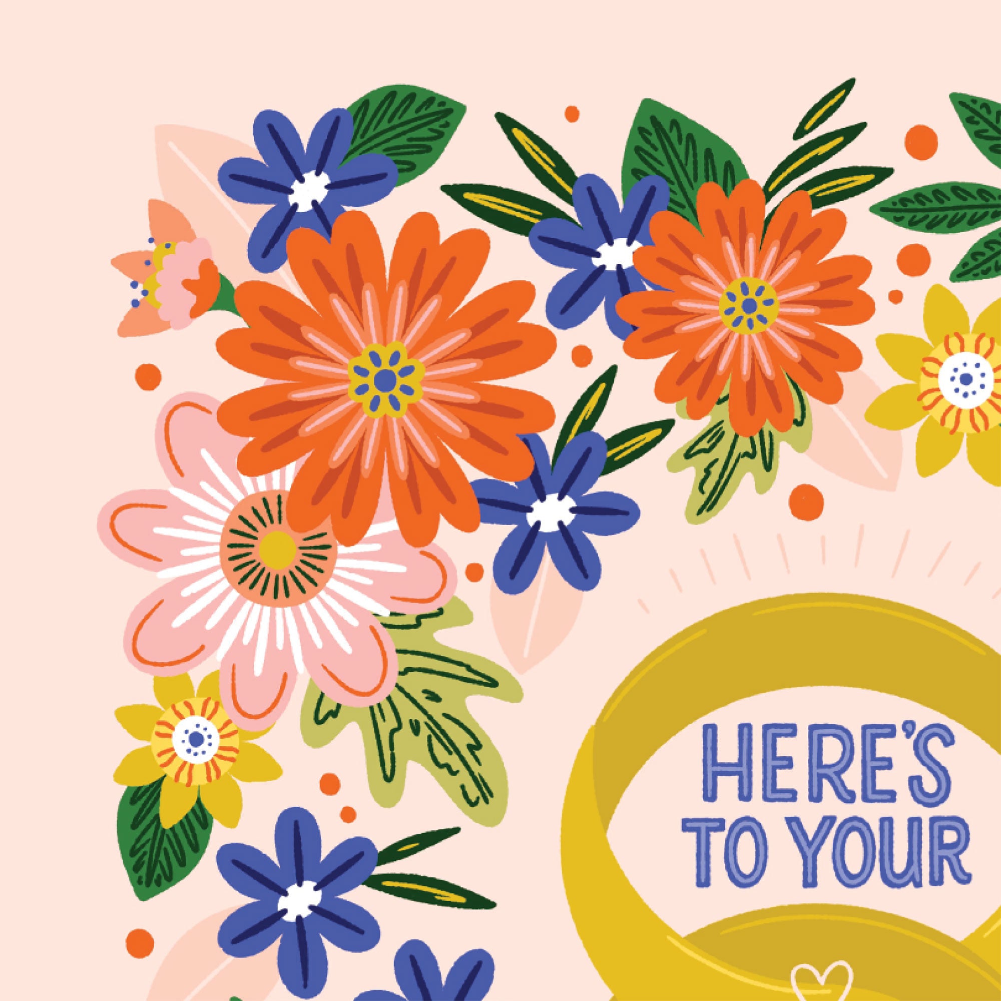 Here's to Forever Wedding Card