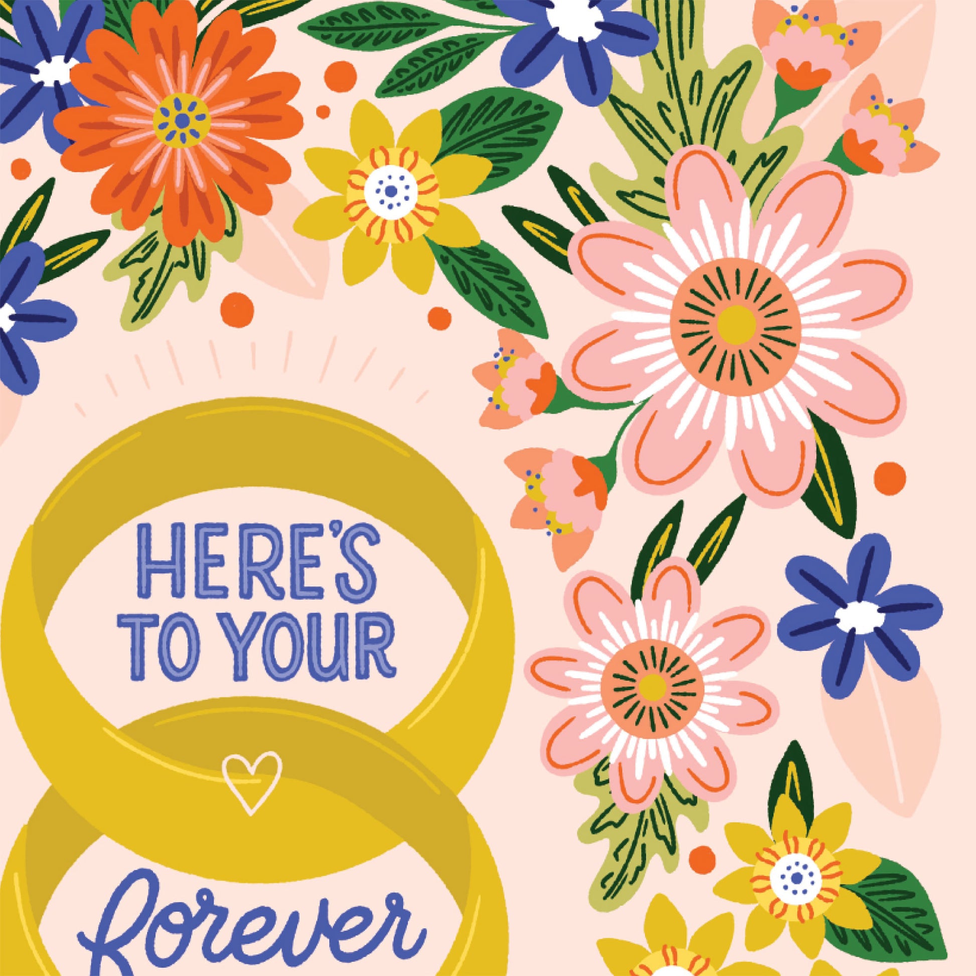 Here's to Forever Wedding Card