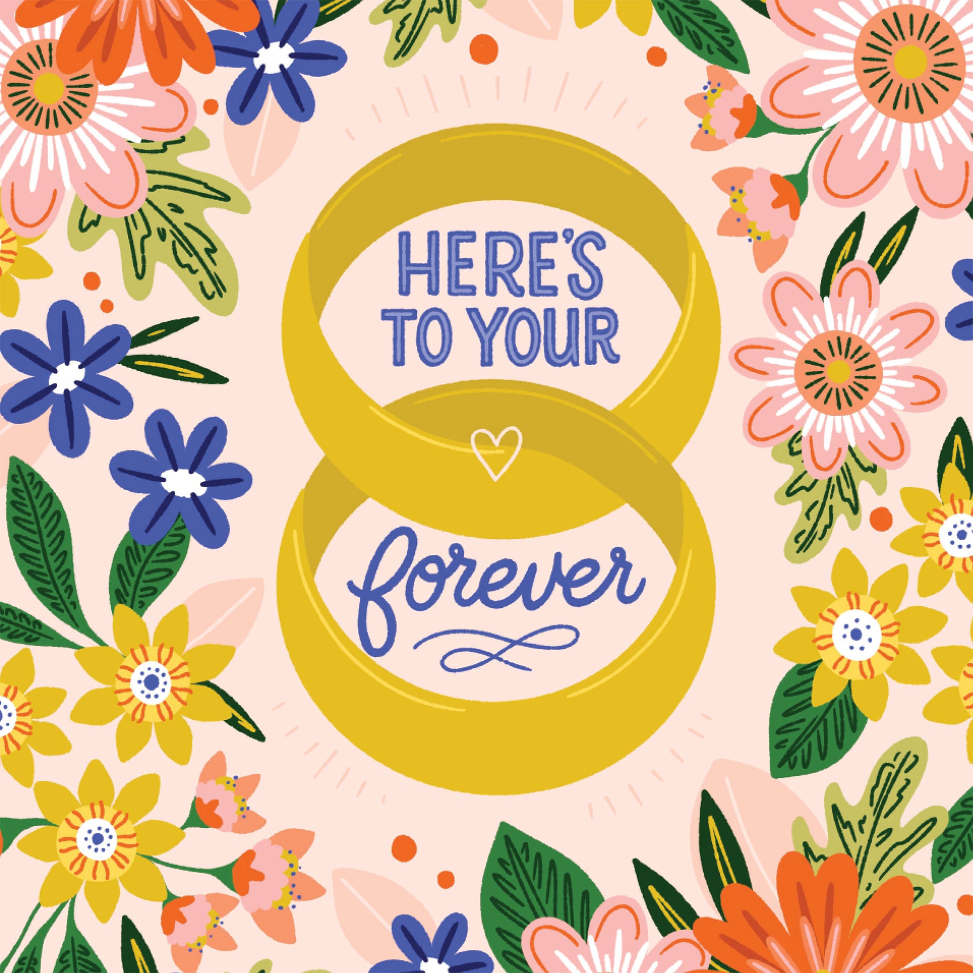 Here's to Forever Wedding Card