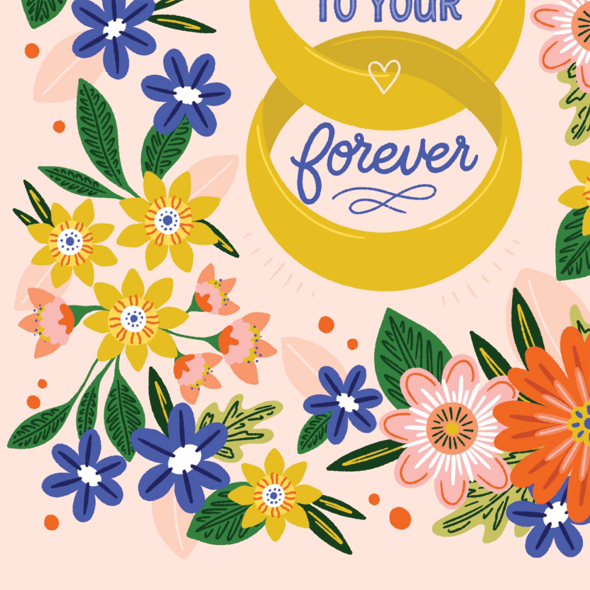 Here's to Forever Wedding Card